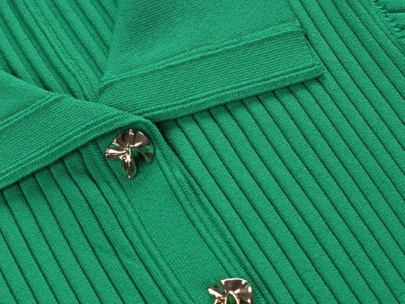 SANDRO Rib knitted Midi dress in green for women - Green