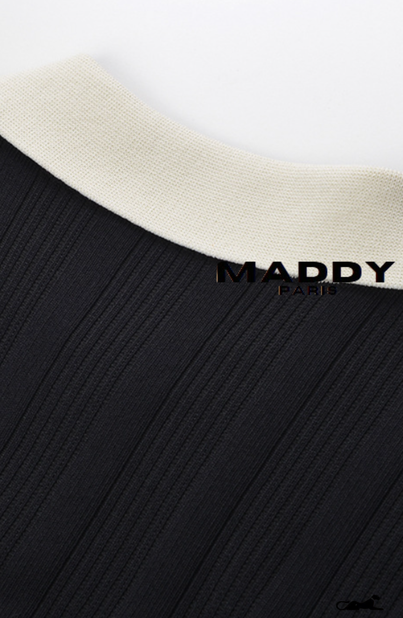 MADDY PARIS ISABELLE CREPE MINI DRESS - BLACK