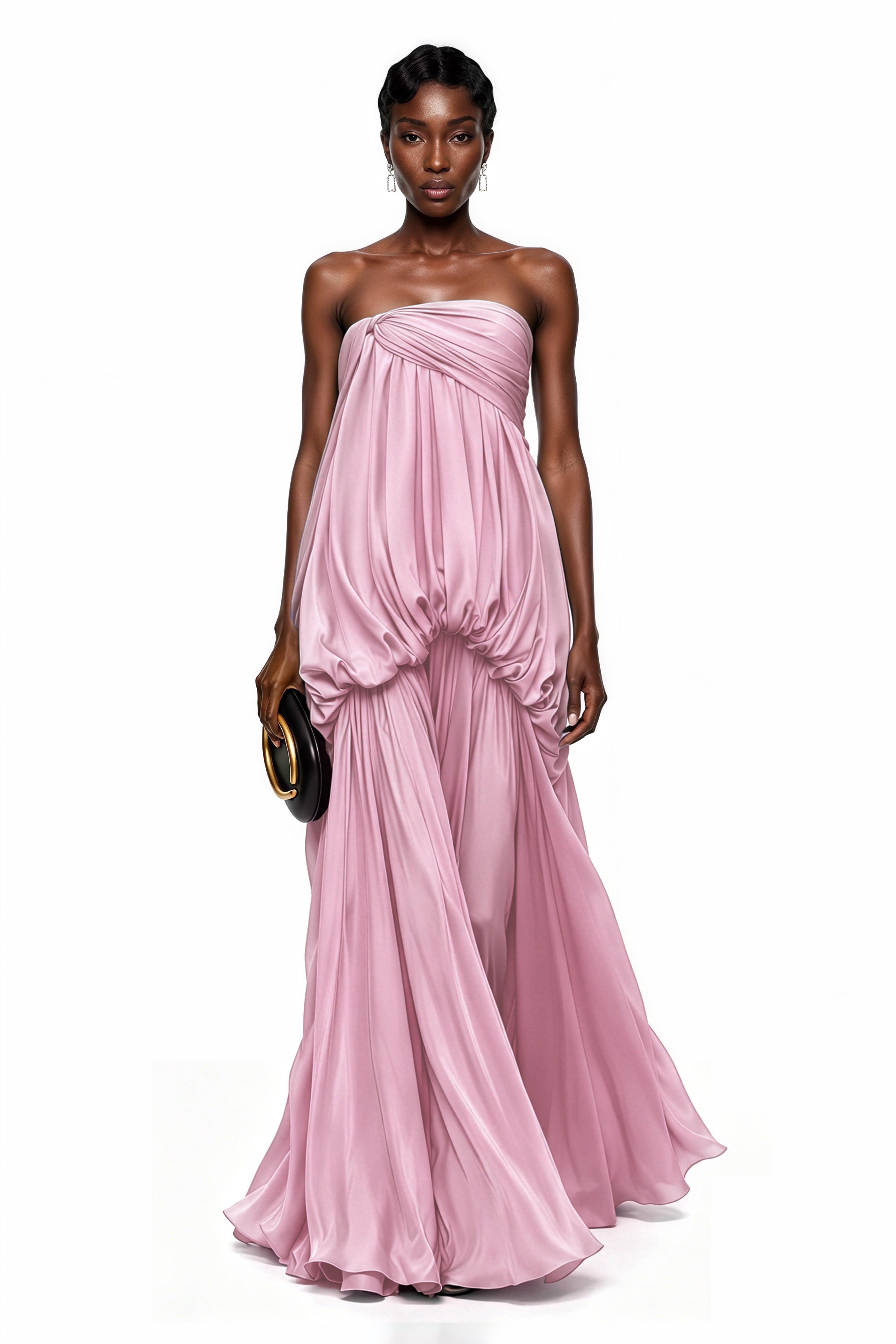 Aamu Pink Off Shoulder Maxi Dress
