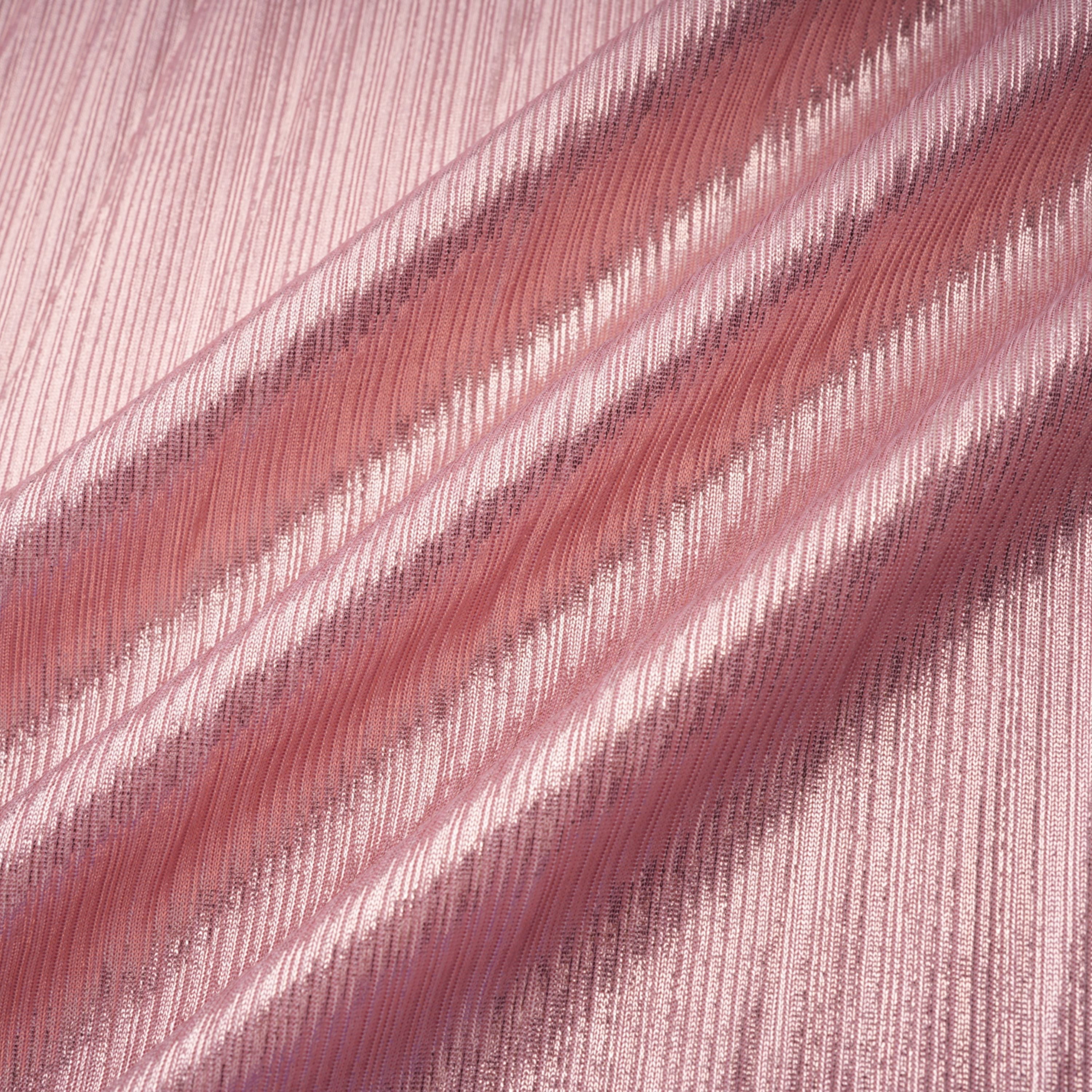 Alchimie Pink Glossy Pleated Maxi Dress (Final Sale-US Only)