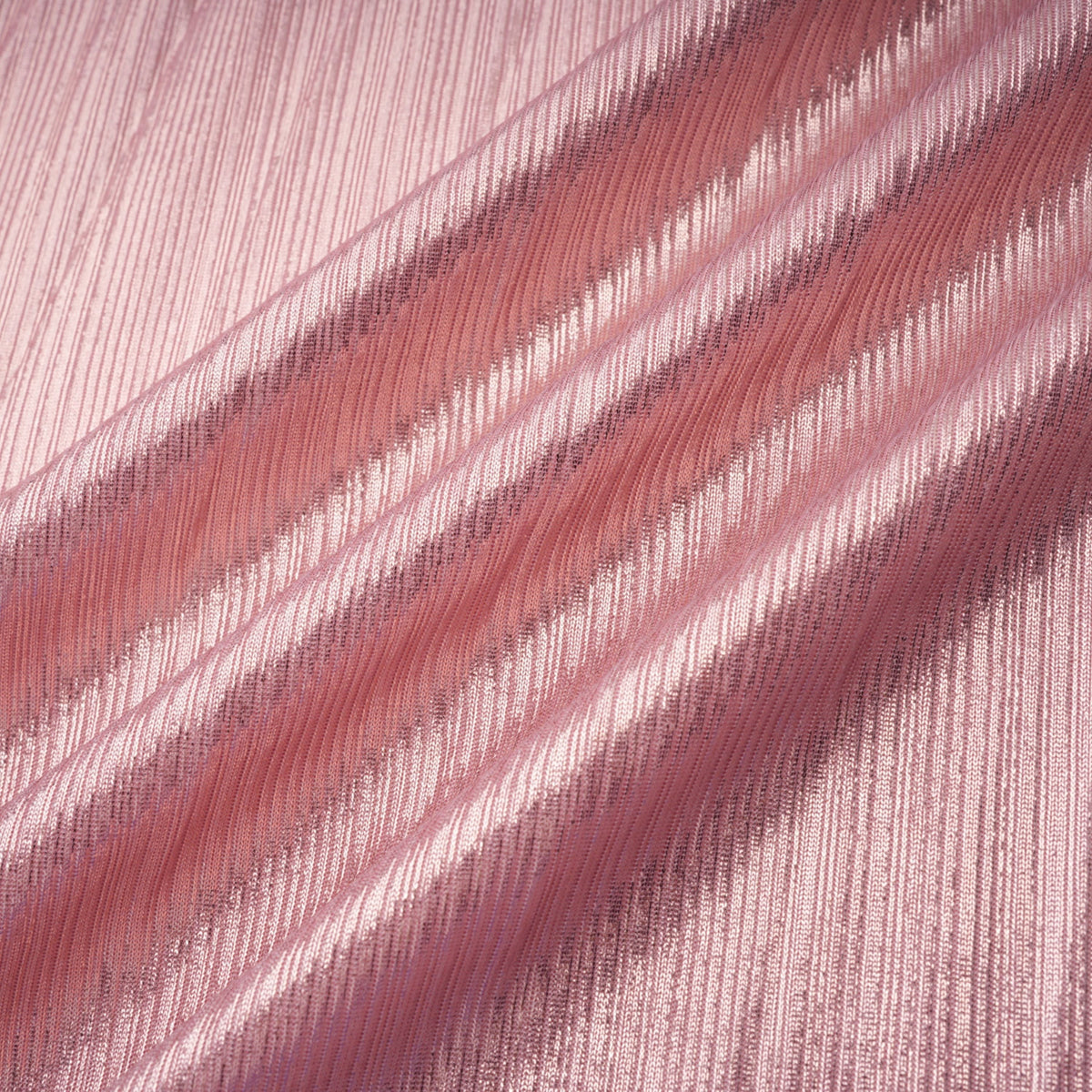 Alchimie Pink Glossy Pleated Maxi Dress (Final Sale-US Only)
