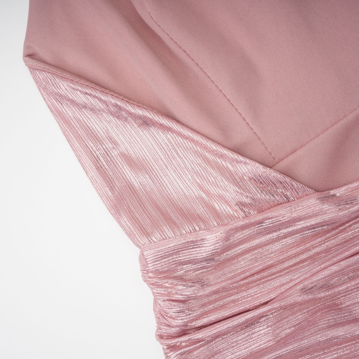 Alchimie Pink Glossy Pleated Maxi Dress (Final Sale-US Only)