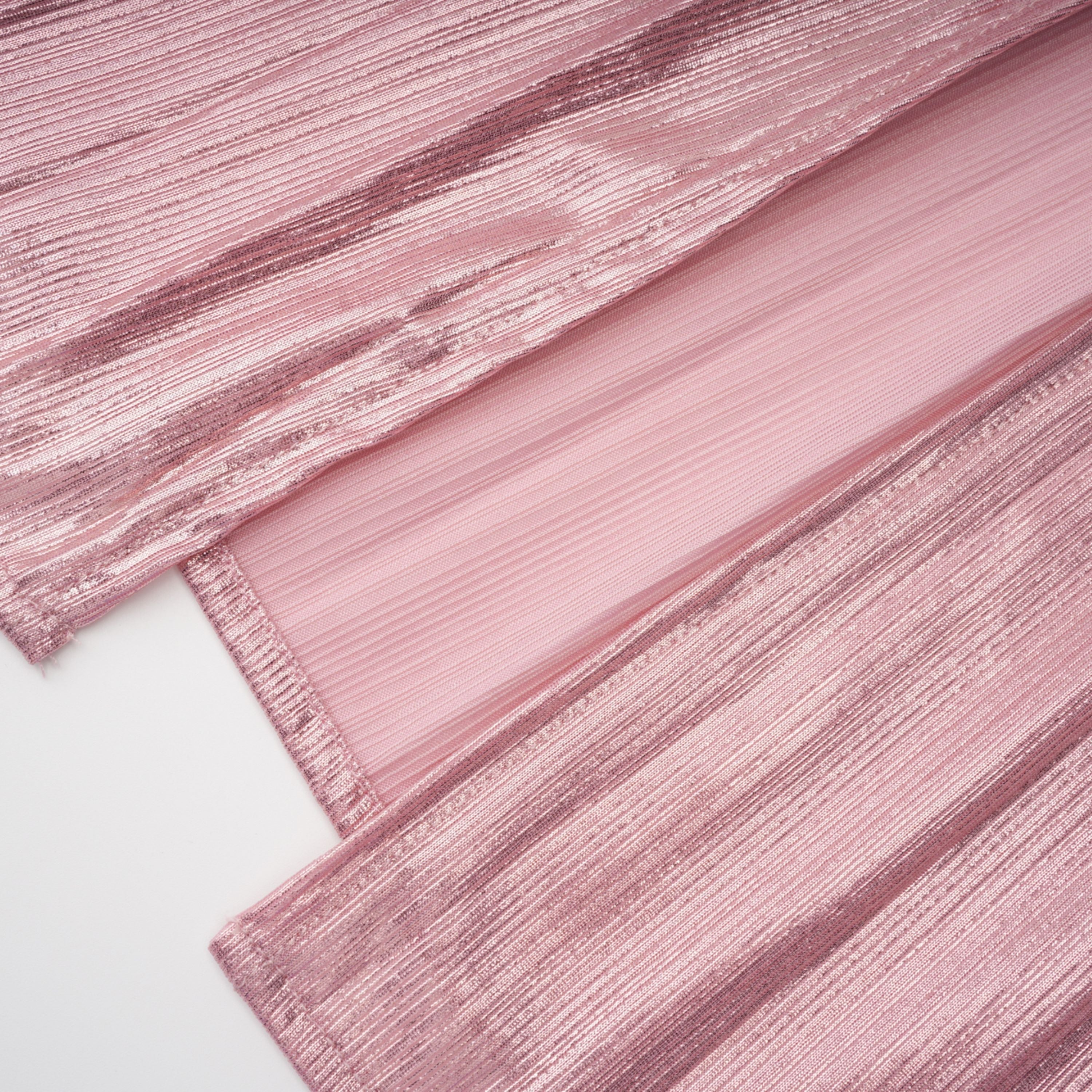 Alchimie Pink Glossy Pleated Maxi Dress