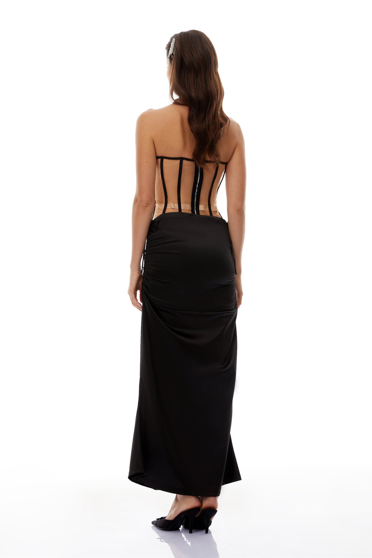 Alejandro Black Corset Top & Black Skirt Set