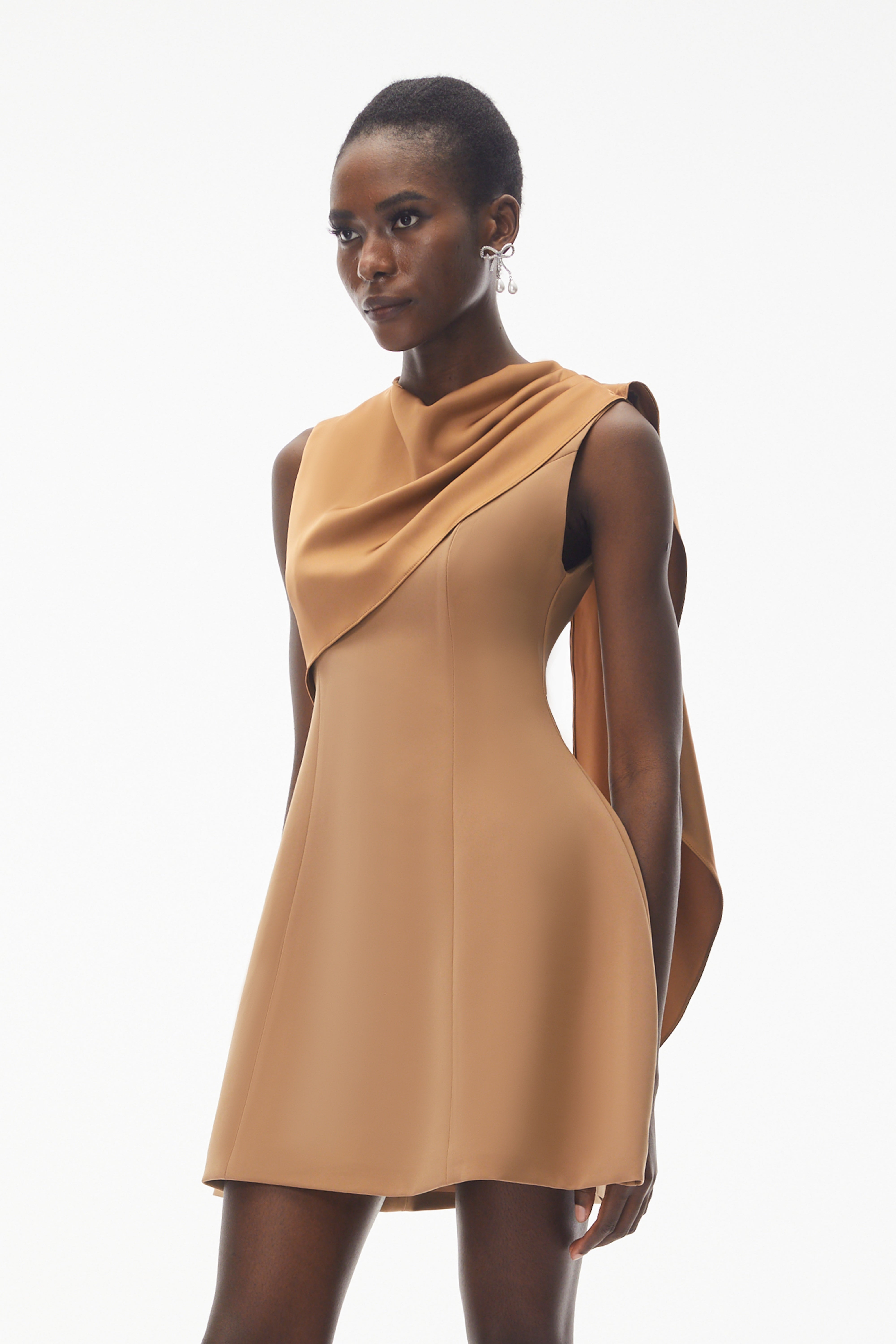 Alice Brown Asymmetrical Draped Mini Dress