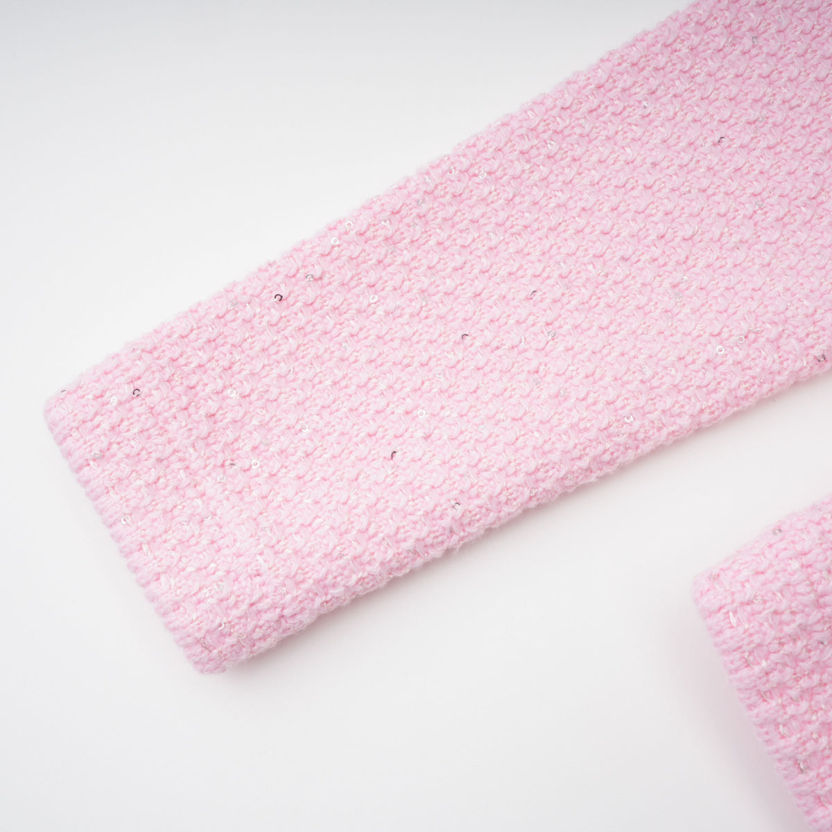 Ásdís Pink Sequined Knit Cardigan & Skirt Set