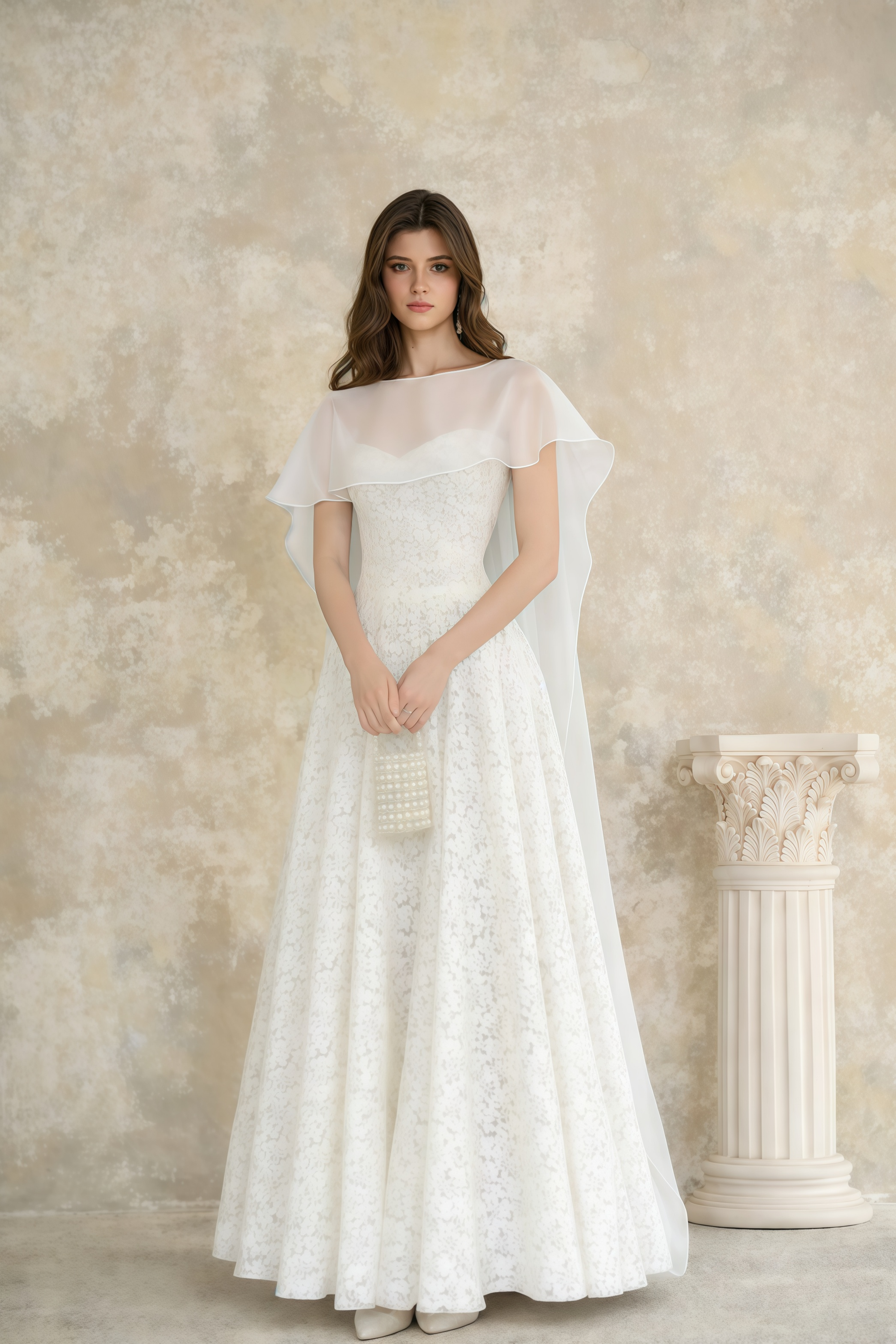 Aulera White Floral Lace Maxi Gown (Final Sale-US Only)
