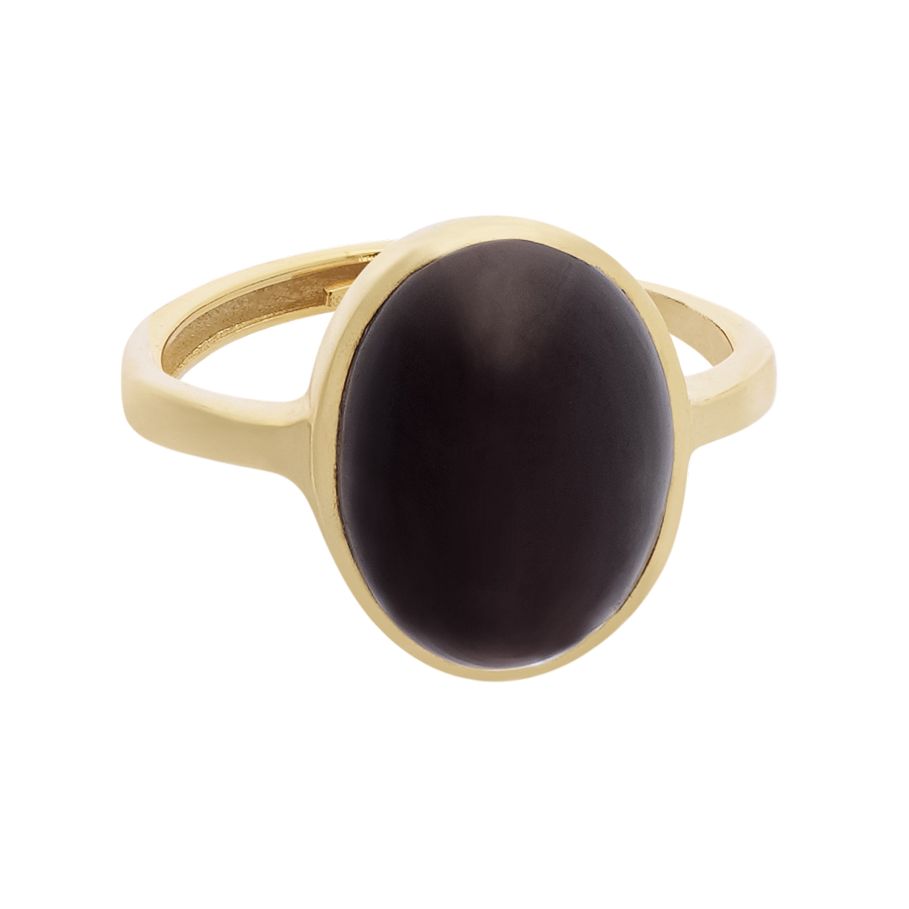 Aurelia Red Oval Cabochon Gold Plated Ring