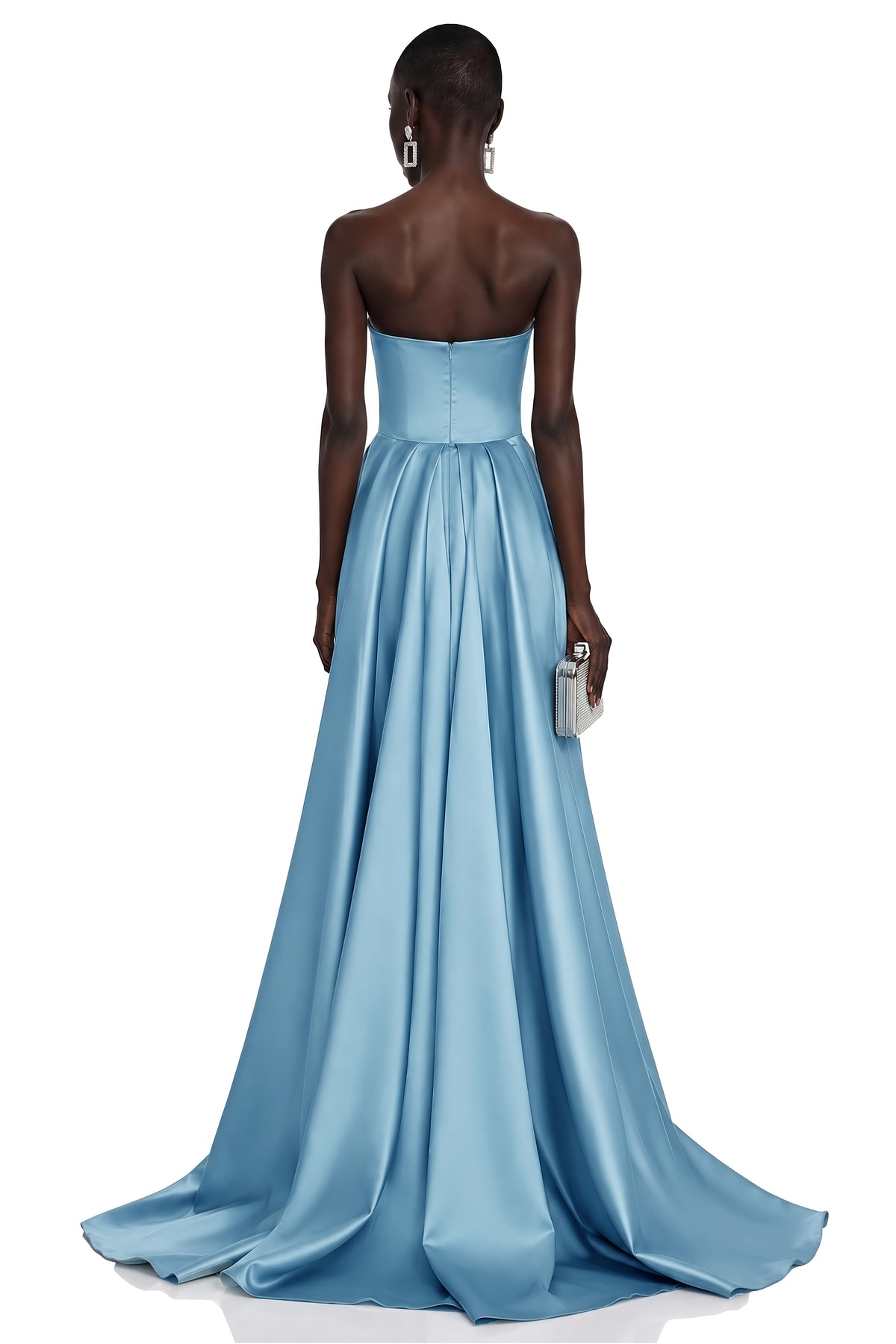 Bircan Blue Color Block Maxi Dress