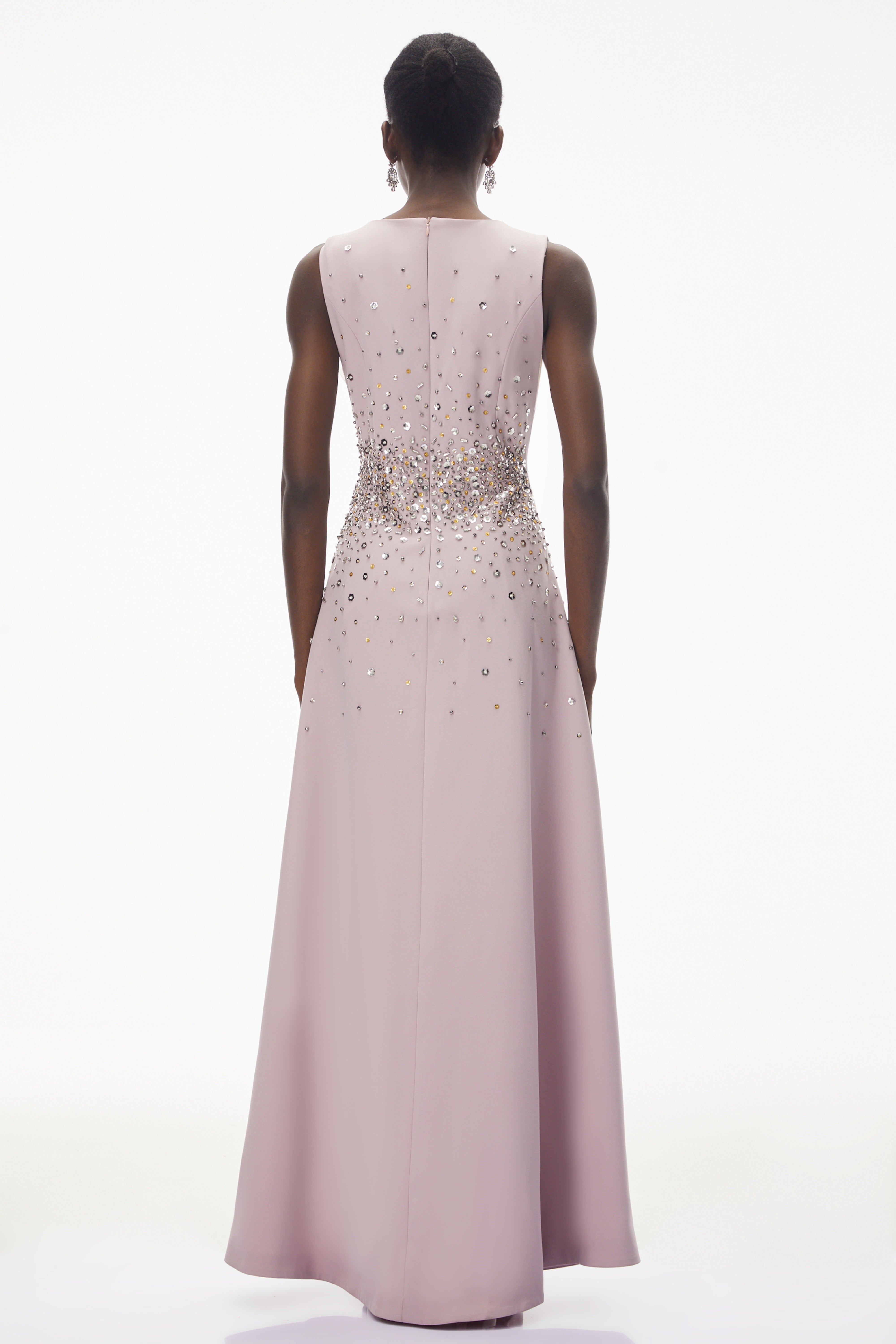Bronislava Lotus Pink Embellished Maxi Dress