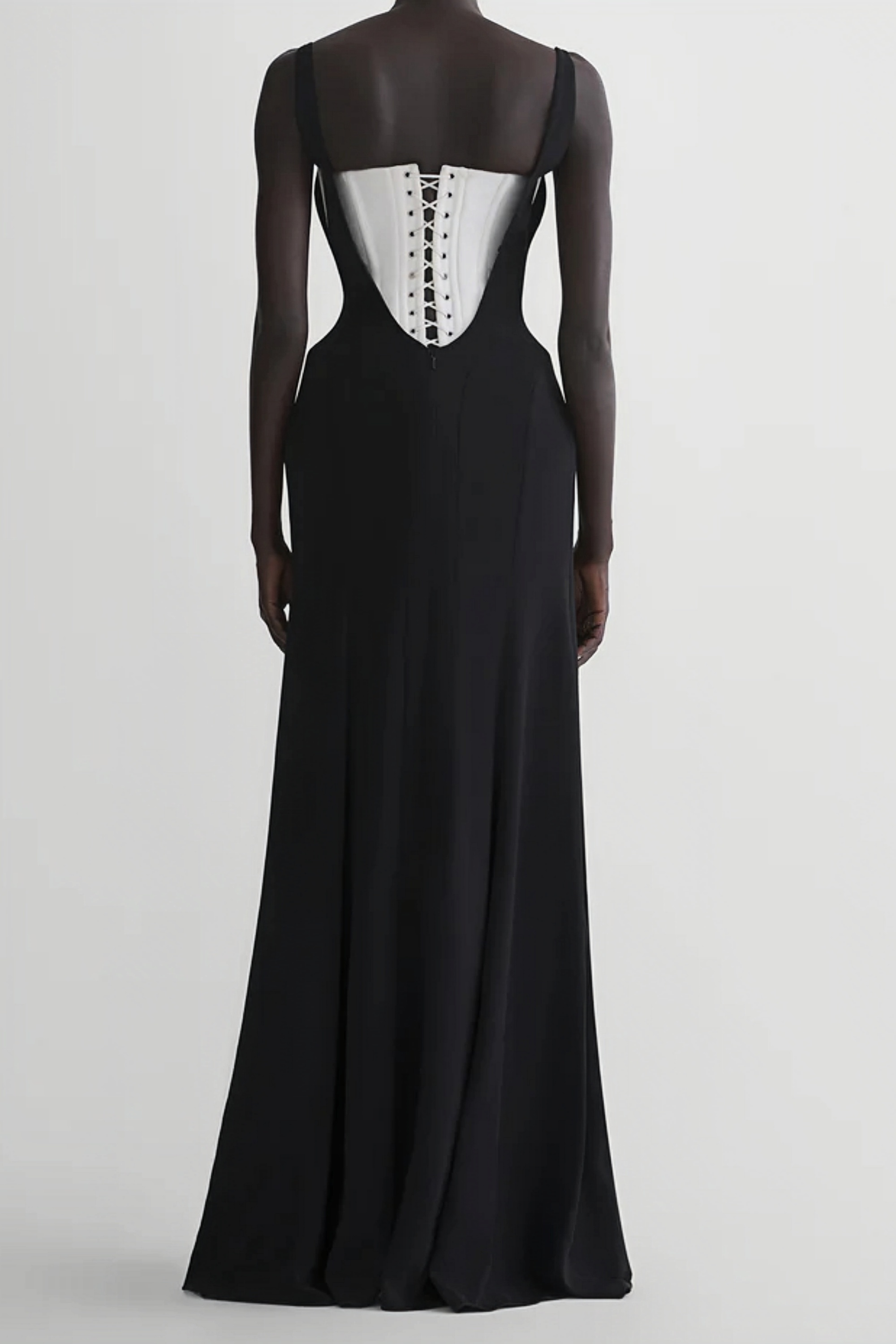 Róisín Color Block Corseted Bodysuit Panel Maxi Dress