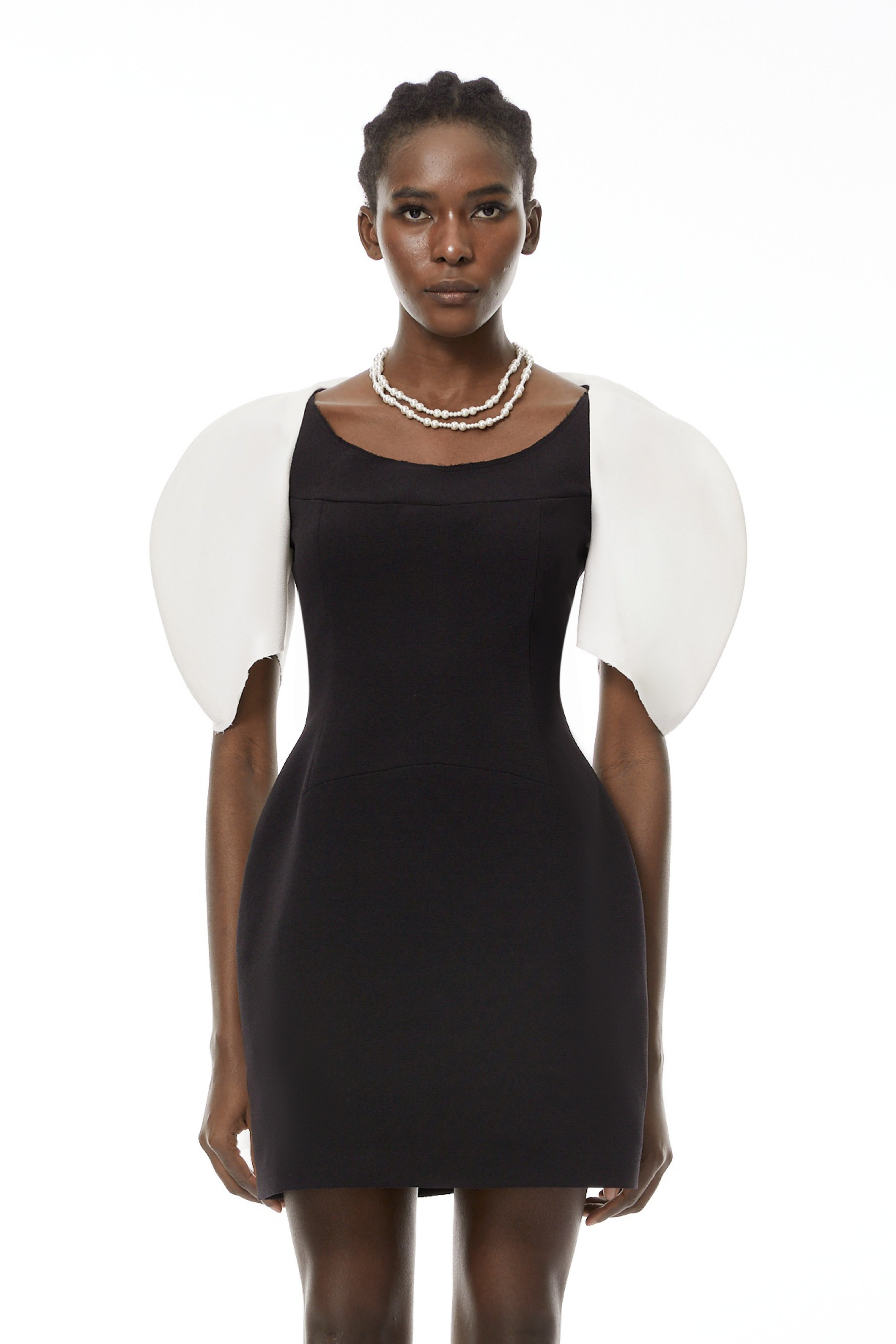 Catalina Black Color Blocked Mini Dress