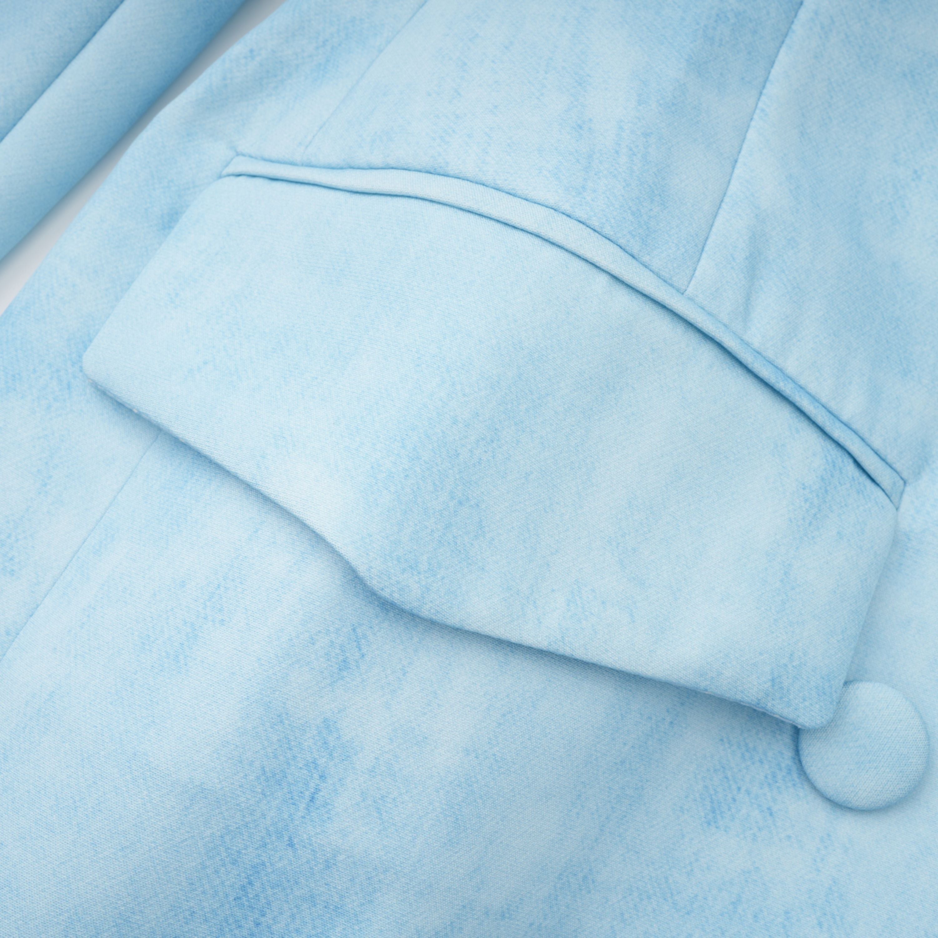 Célestine Blue Double-Breasted Blazer & Shorts Set