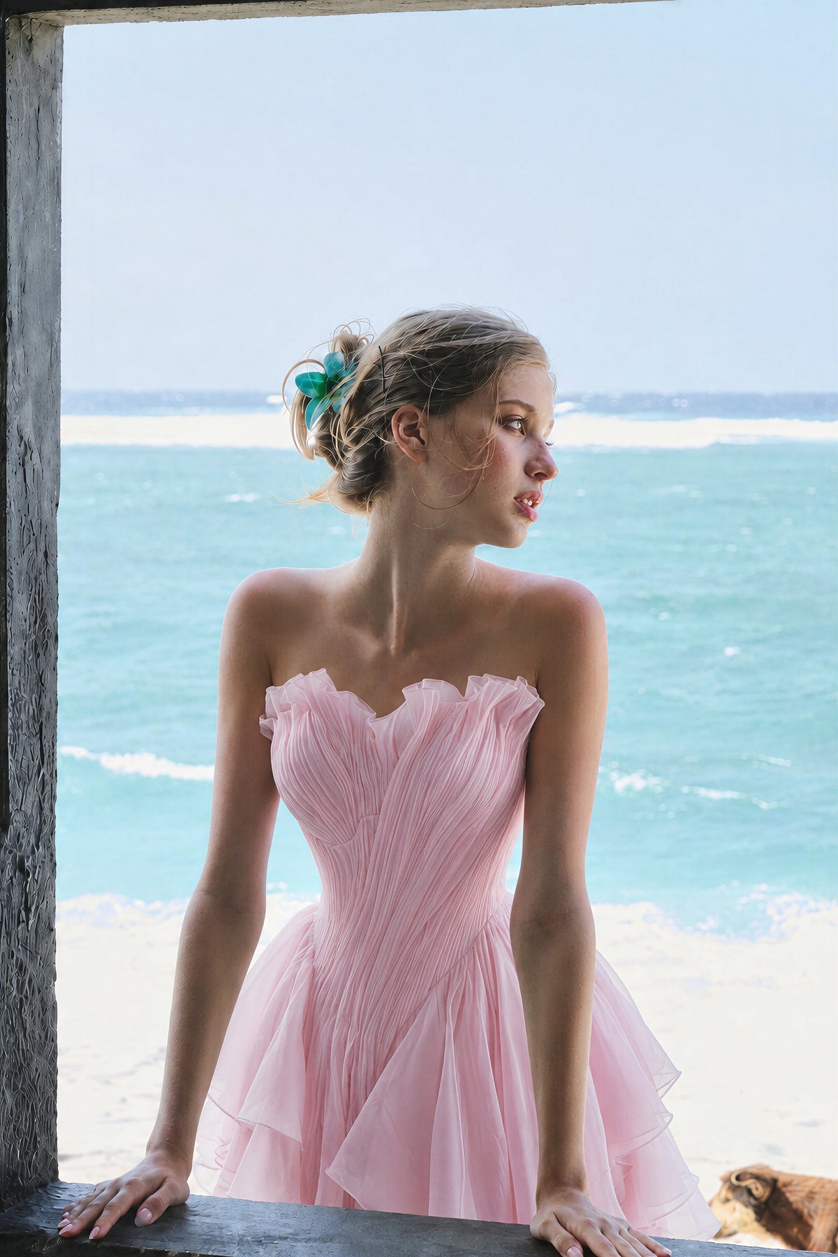 charlotte pink off shoulder ruffled mini dress