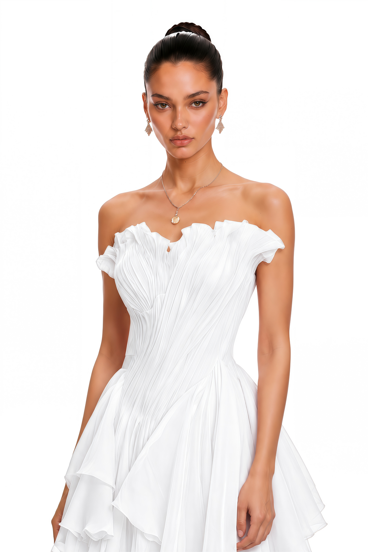 charlotte white off shoulder ruffled mini dress