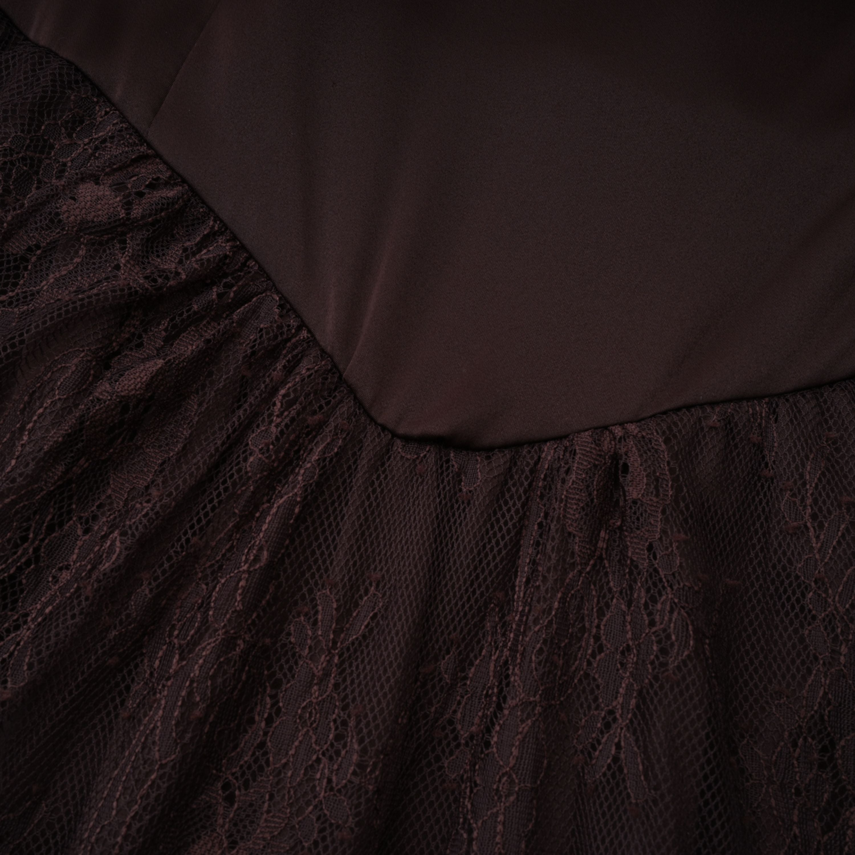 Christa Brown Floral Lace Maxi Dress with Cape