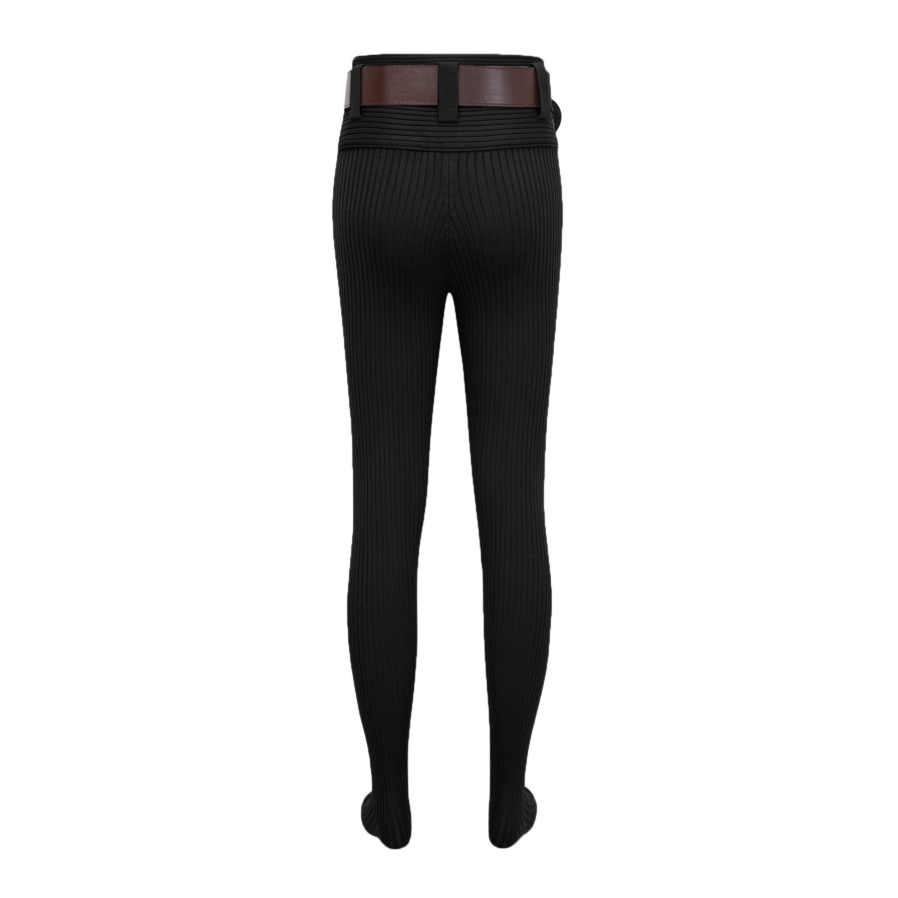 Claire Black Ribbed Knit Bodysuit & Trousers Set (Final Sale-US Only)