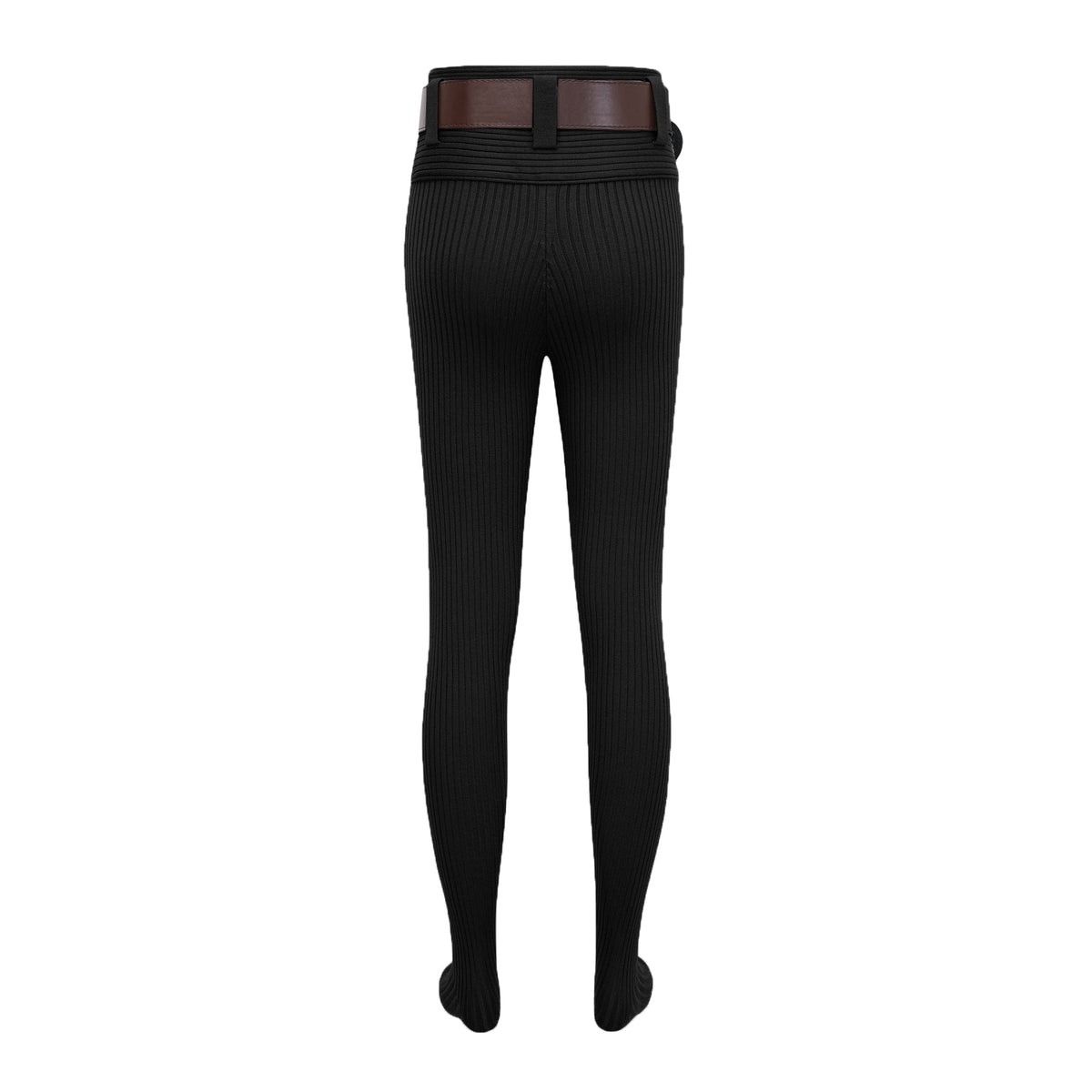 Claire Black Ribbed Knit Bodysuit & Trousers Set (Final Sale)