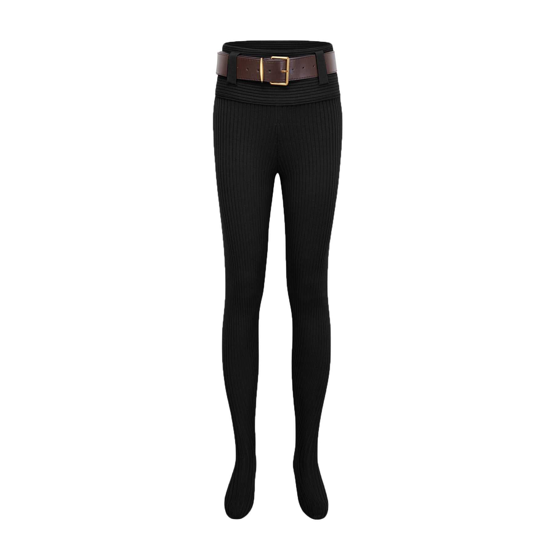 Claire Black Ribbed Knit Bodysuit & Trousers Set (Final Sale-US Only)