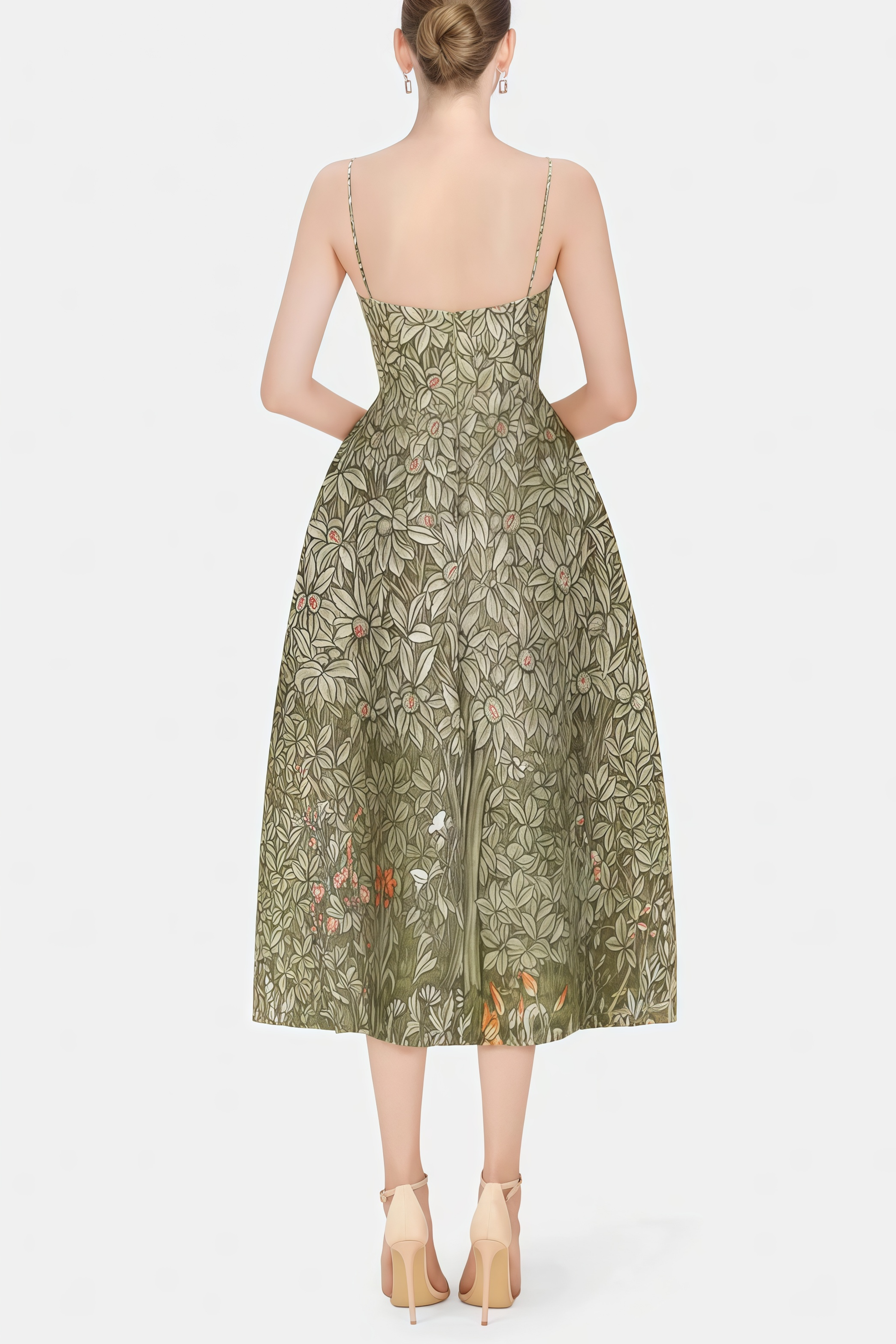 Claudia Green Jungle Print Midi Dress (Final Sale)