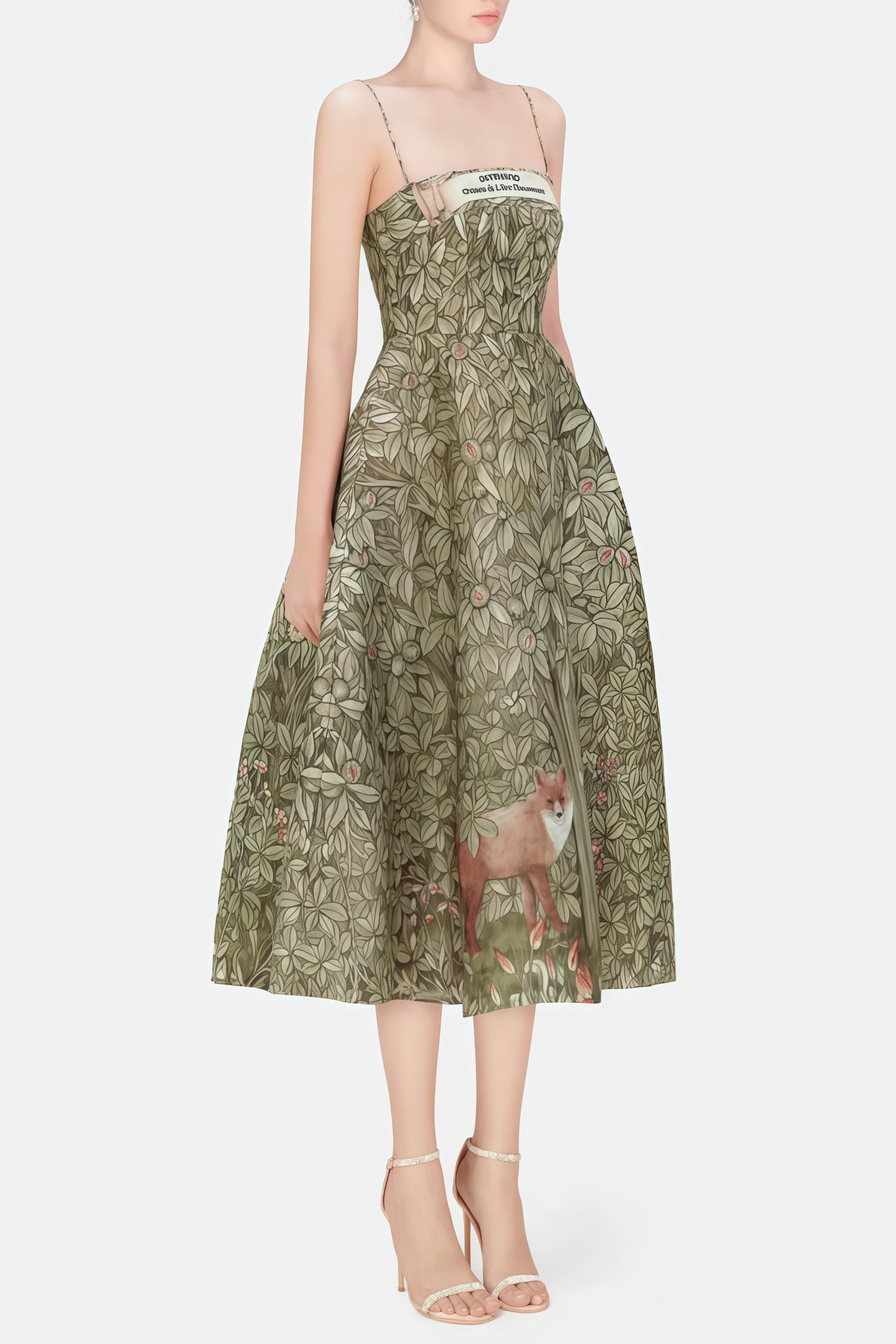 Claudia Green Jungle Print Midi Dress (Final Sale)