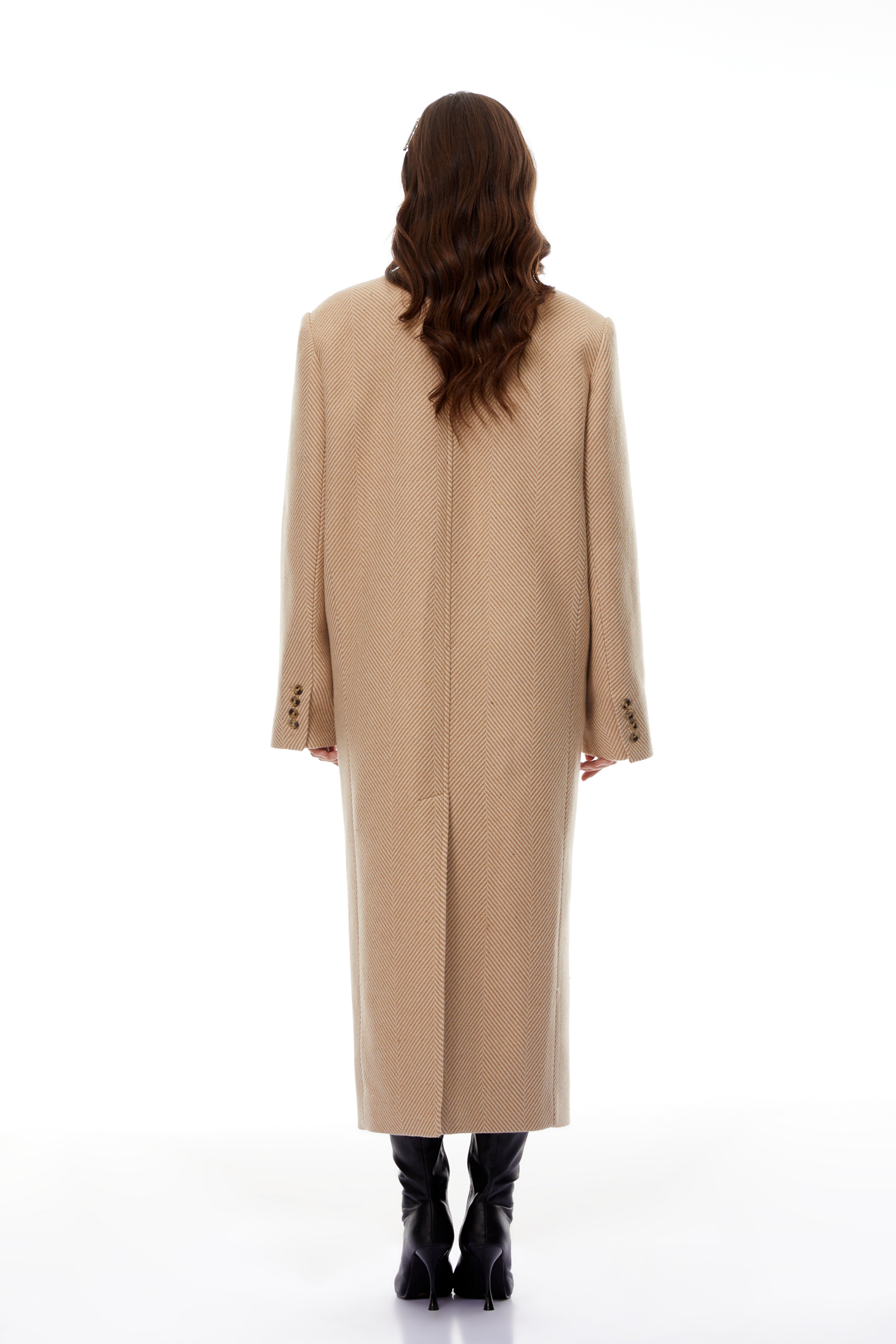 Cosette Khaki Double-Breasted Trench Coat