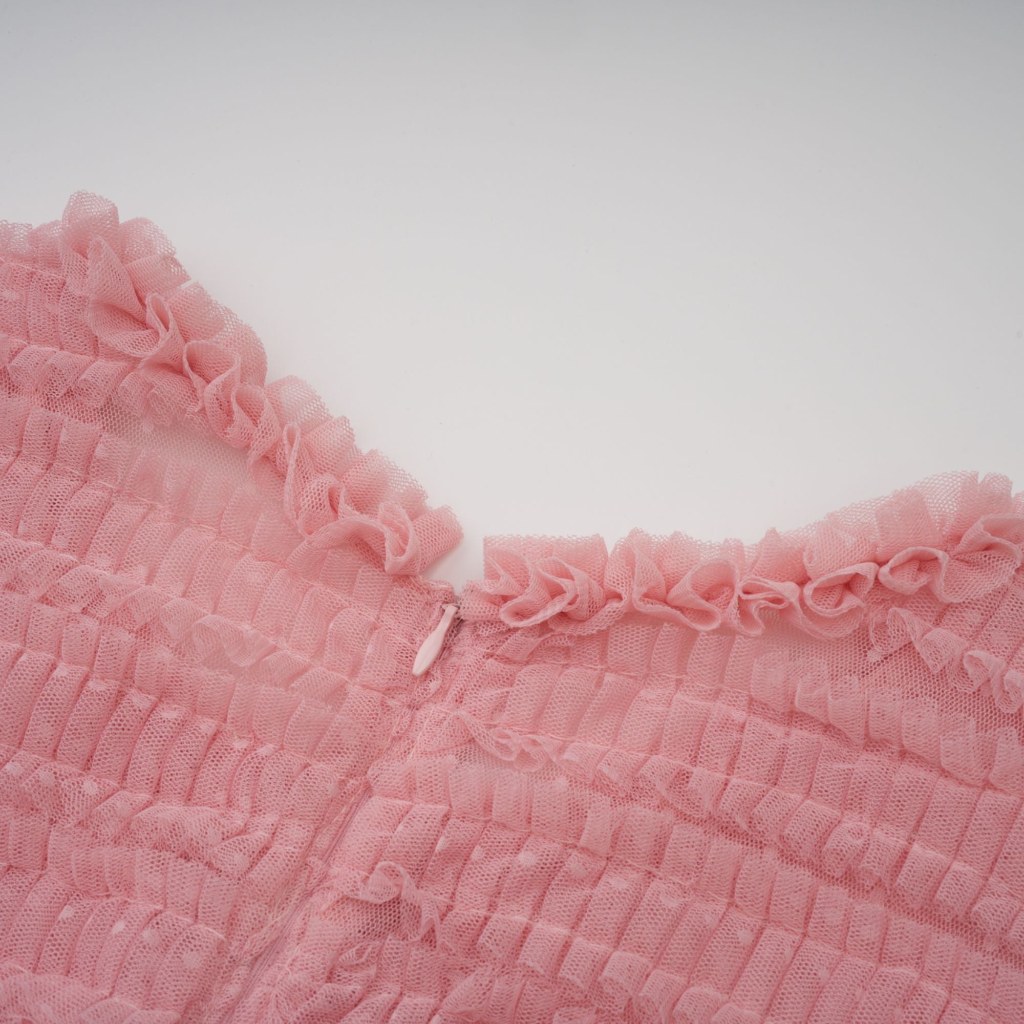 Aimée pink dot-detail ruffled tulle midi dress (Final Sale-US Only)