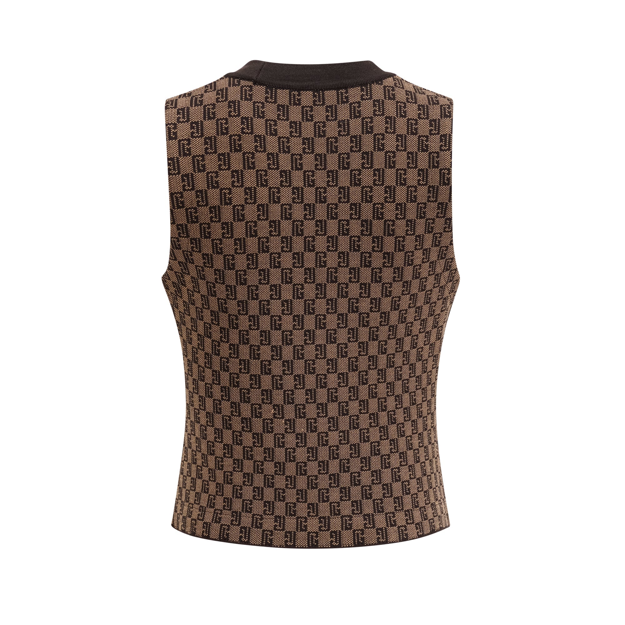 Cyrielle monogram-jacquard top & trousers matching set