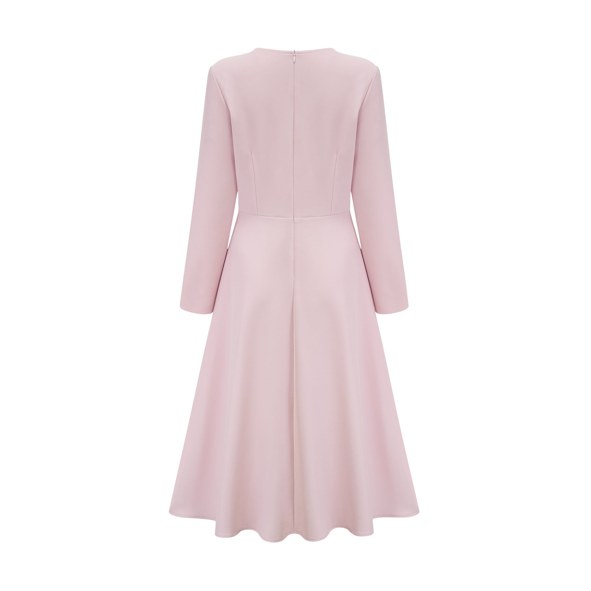 Elise pink bow-detail split-neck midi dress (Final Sale-US Only)