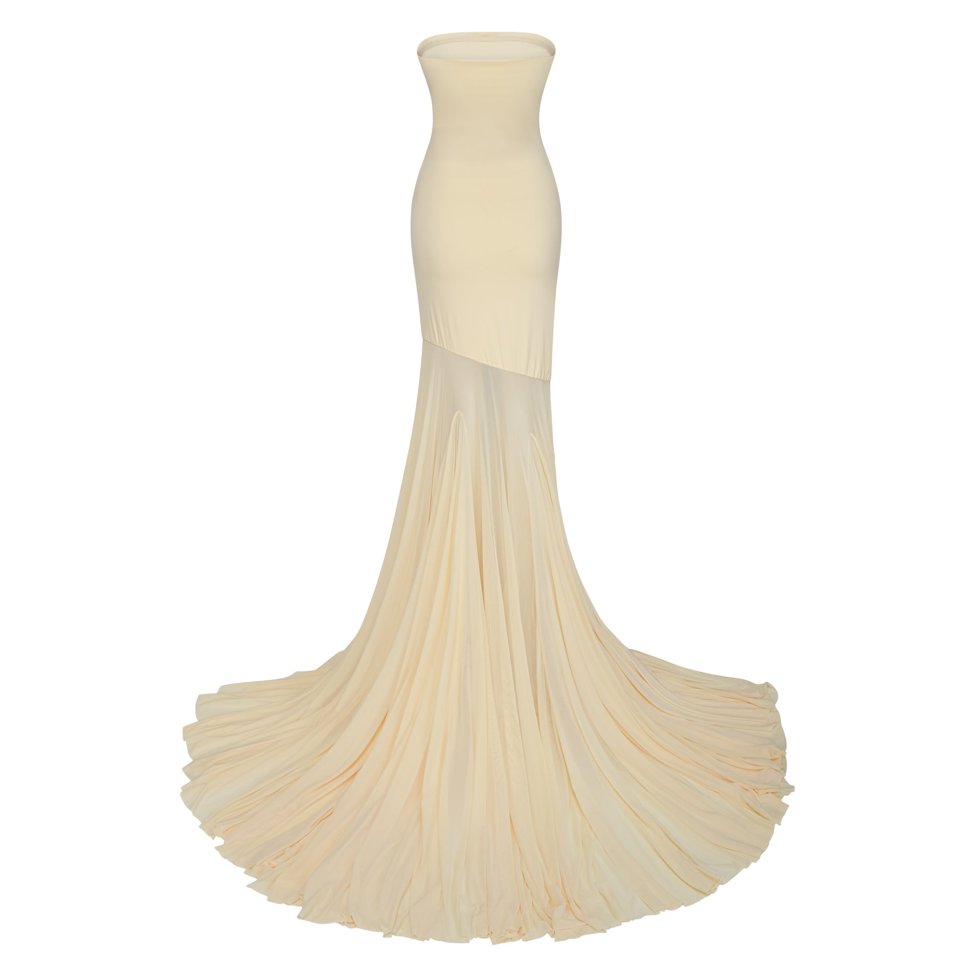 Josiane yellow off-shoulder sheer tulle maxi dress (Final Sale-US Only)