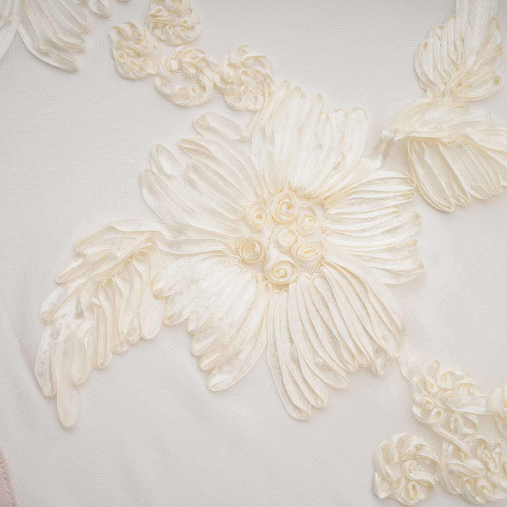 Melanie neutrals embroidered off-shoulder maxi dress