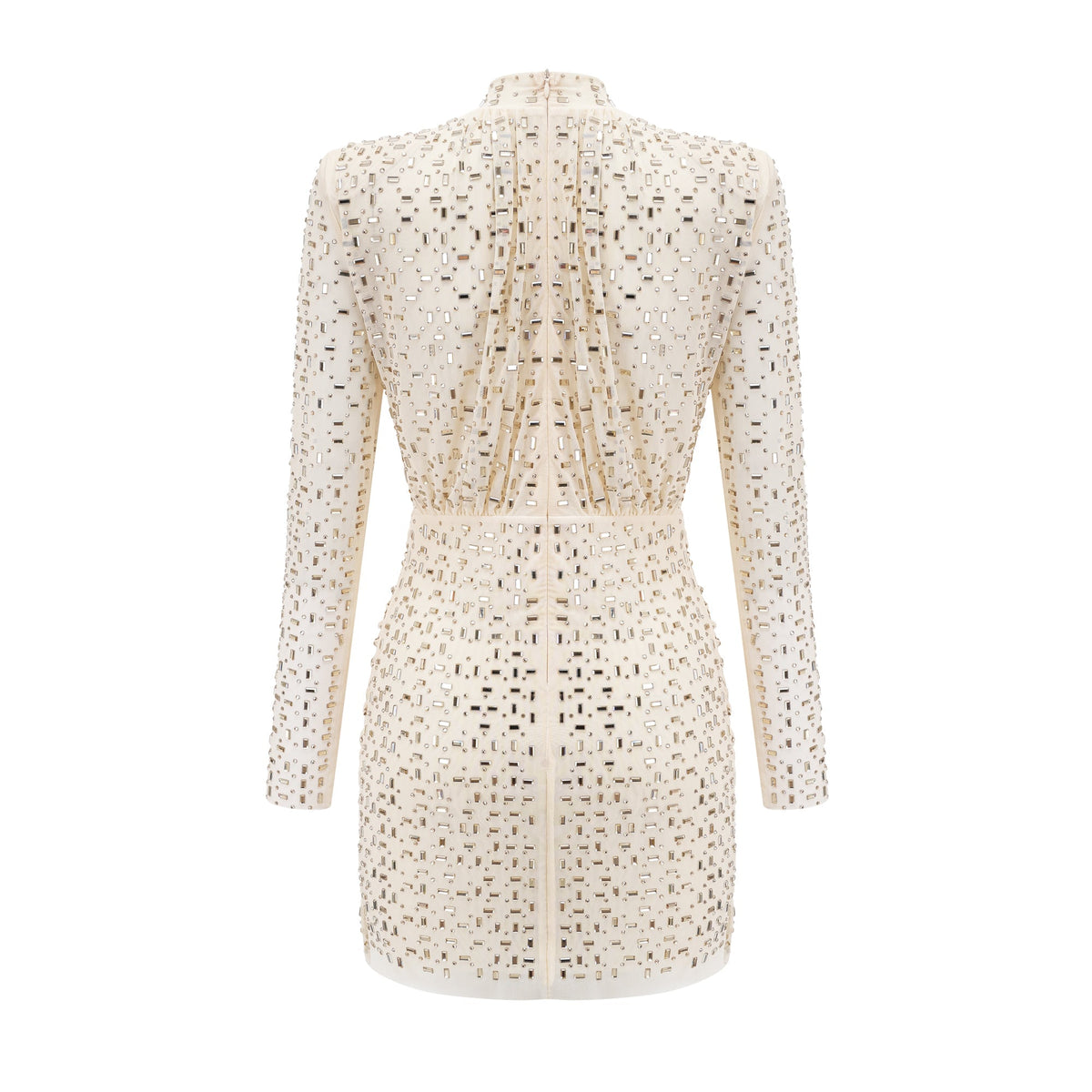 Noémie crystal-embellished draped mini dress