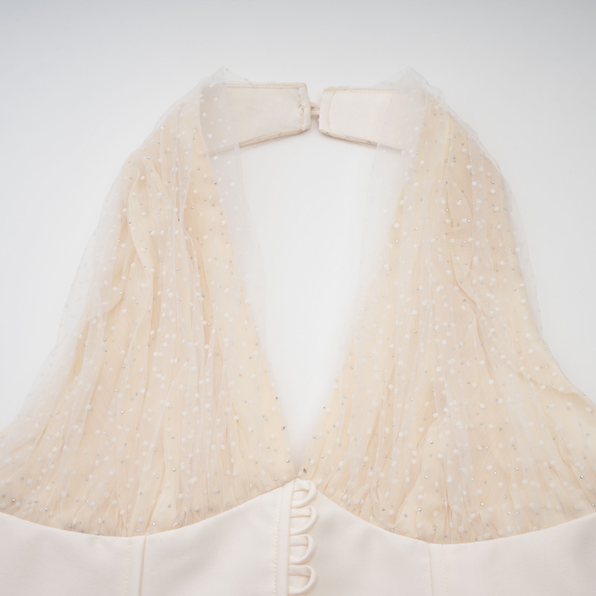 Charlotte halterneck tulle midi dress (Final Sale)