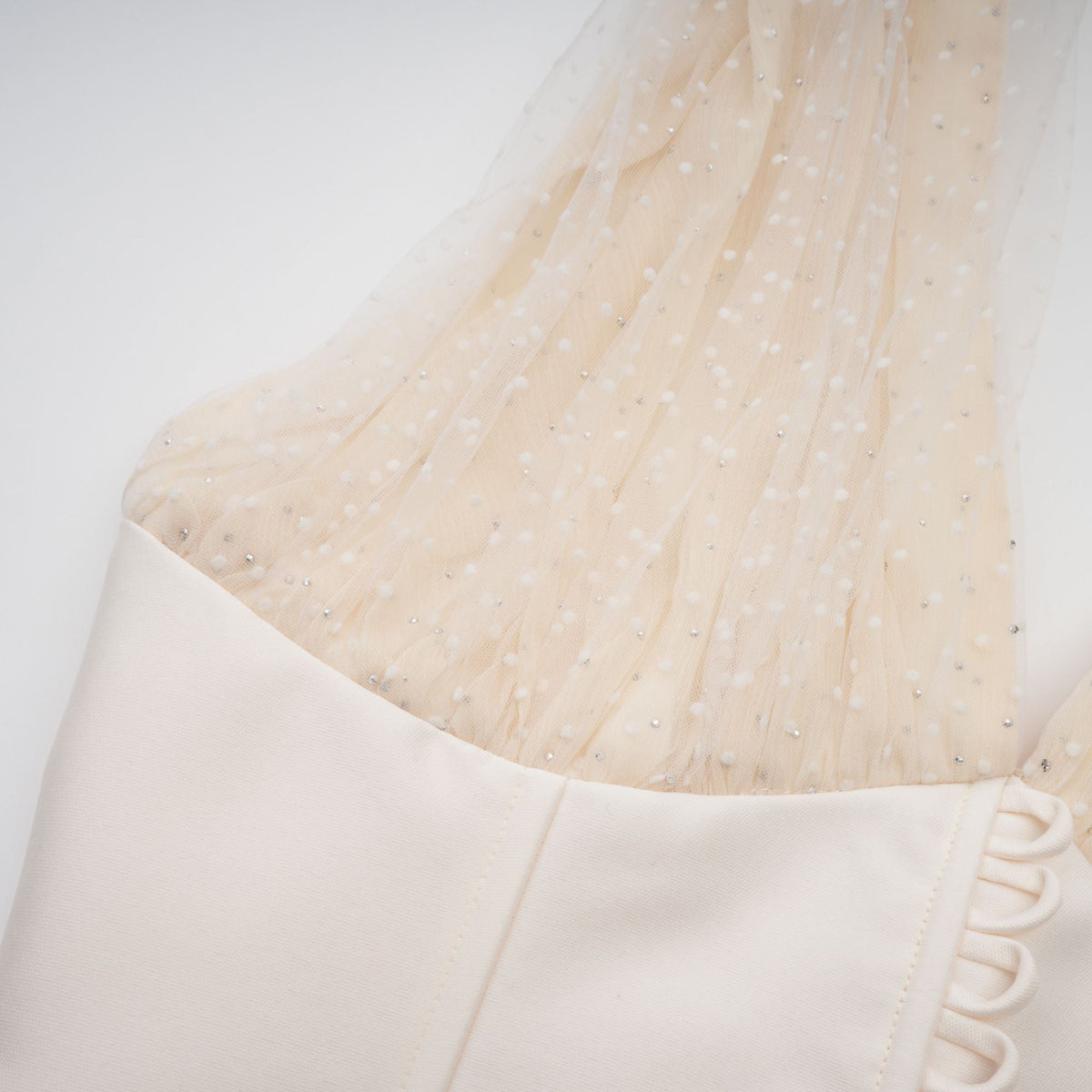 Charlotte halterneck tulle midi dress (Final Sale)