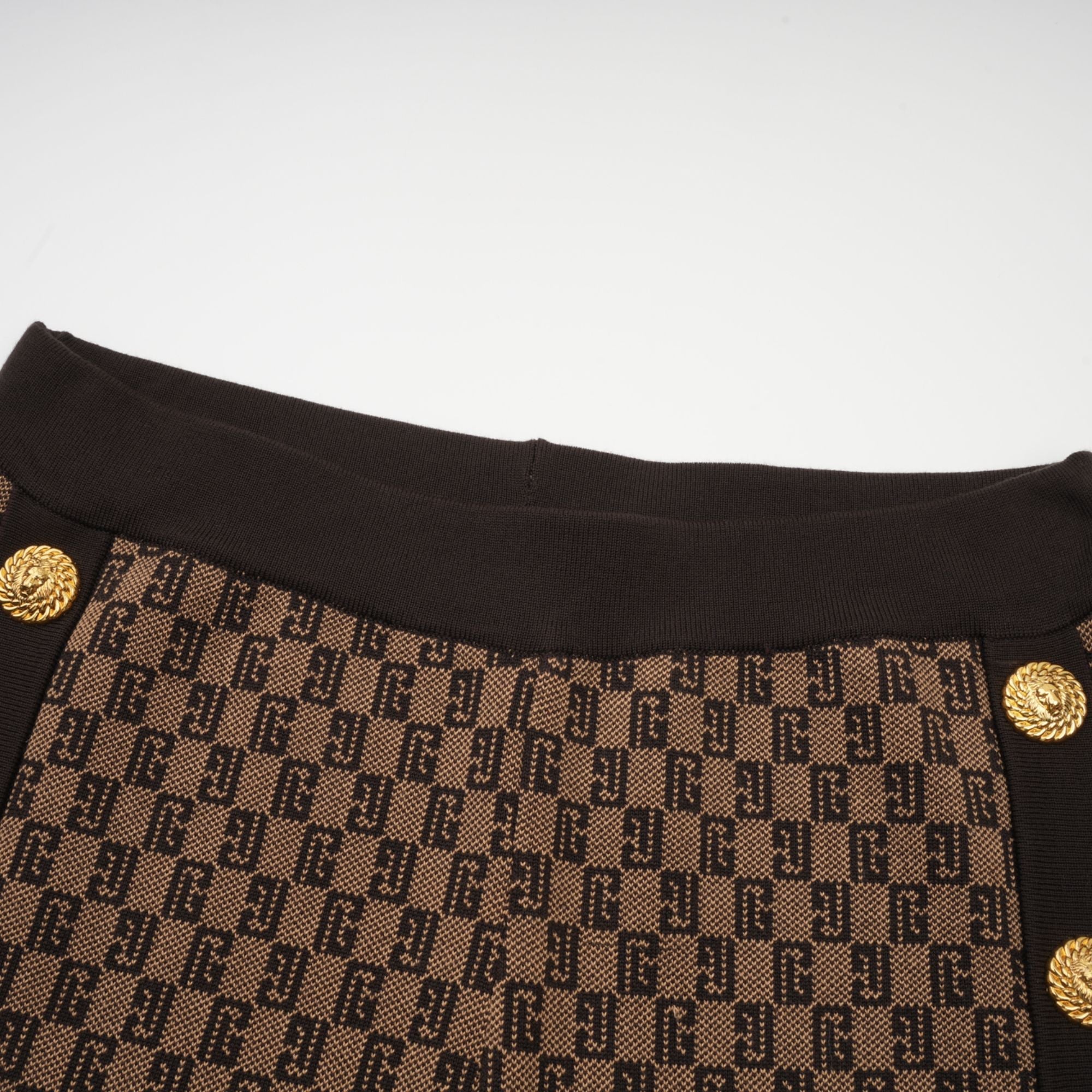 Cyrielle monogram-jacquard top & trousers matching set