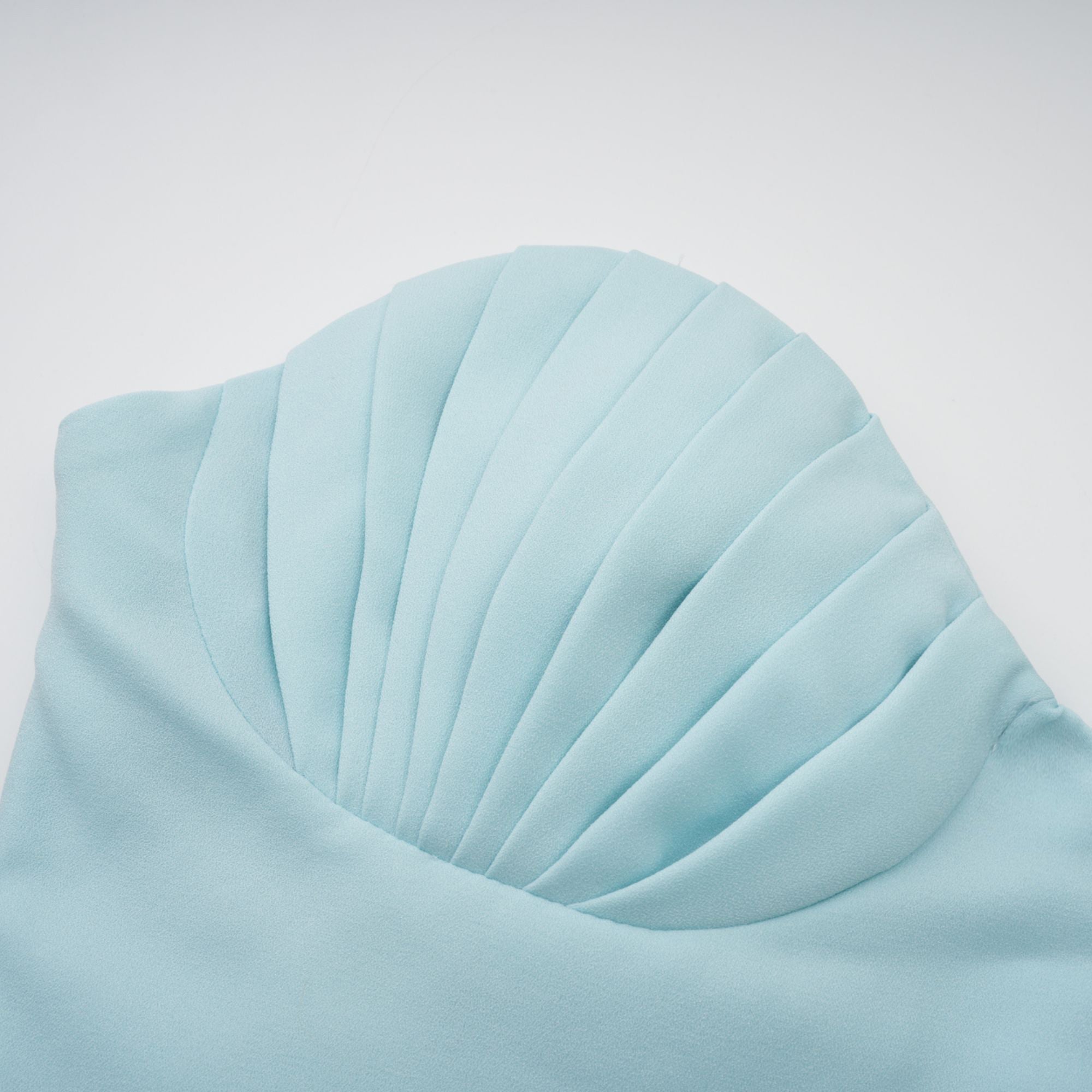 Carlotta blue pleated corset maxi dress (Final Sale-US Only)