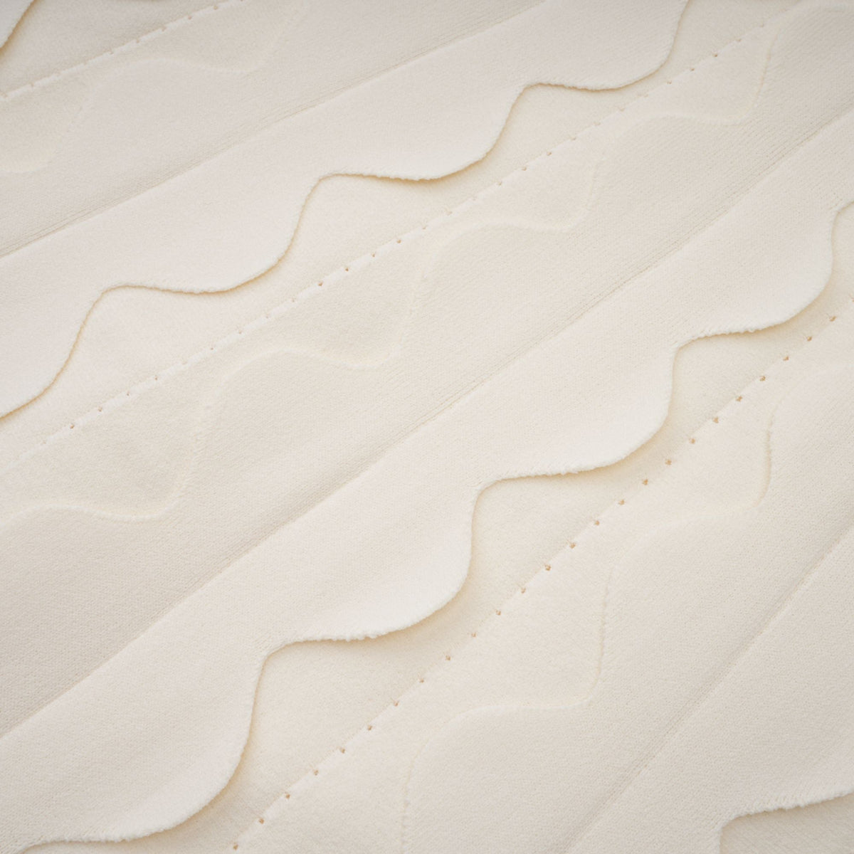 Axelle white wavy-detail sleeveless mini dress - White