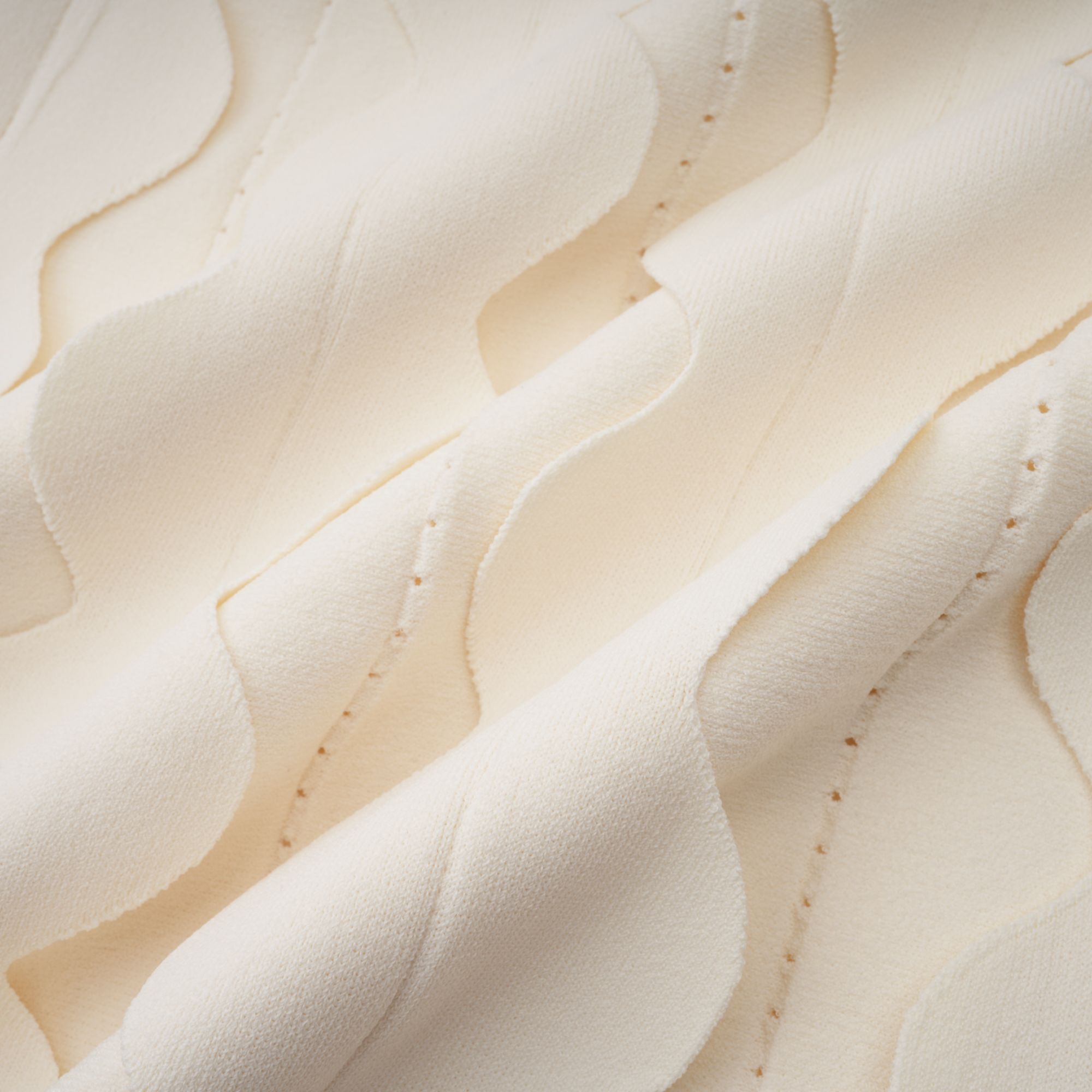 Axelle white wavy-detail sleeveless mini dress