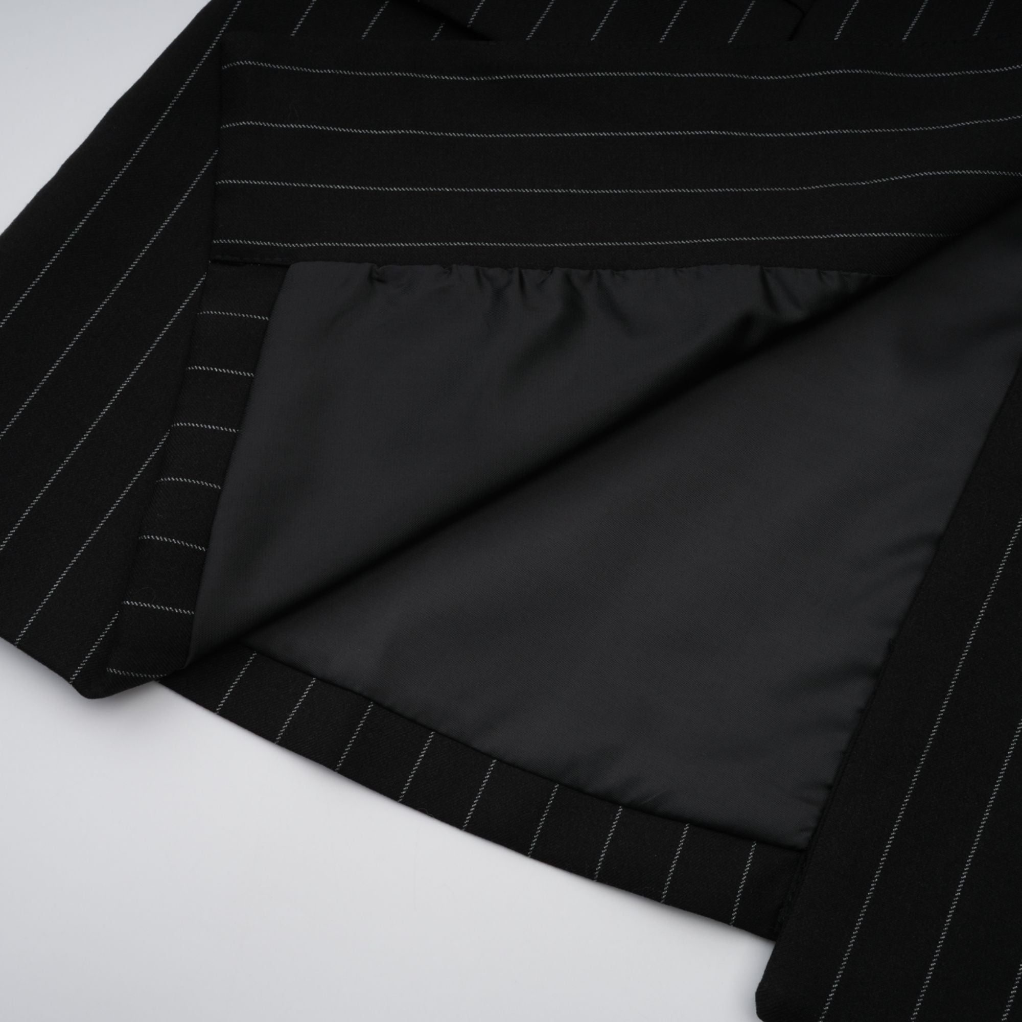 Stefania black striped open-back blazer (US Only)