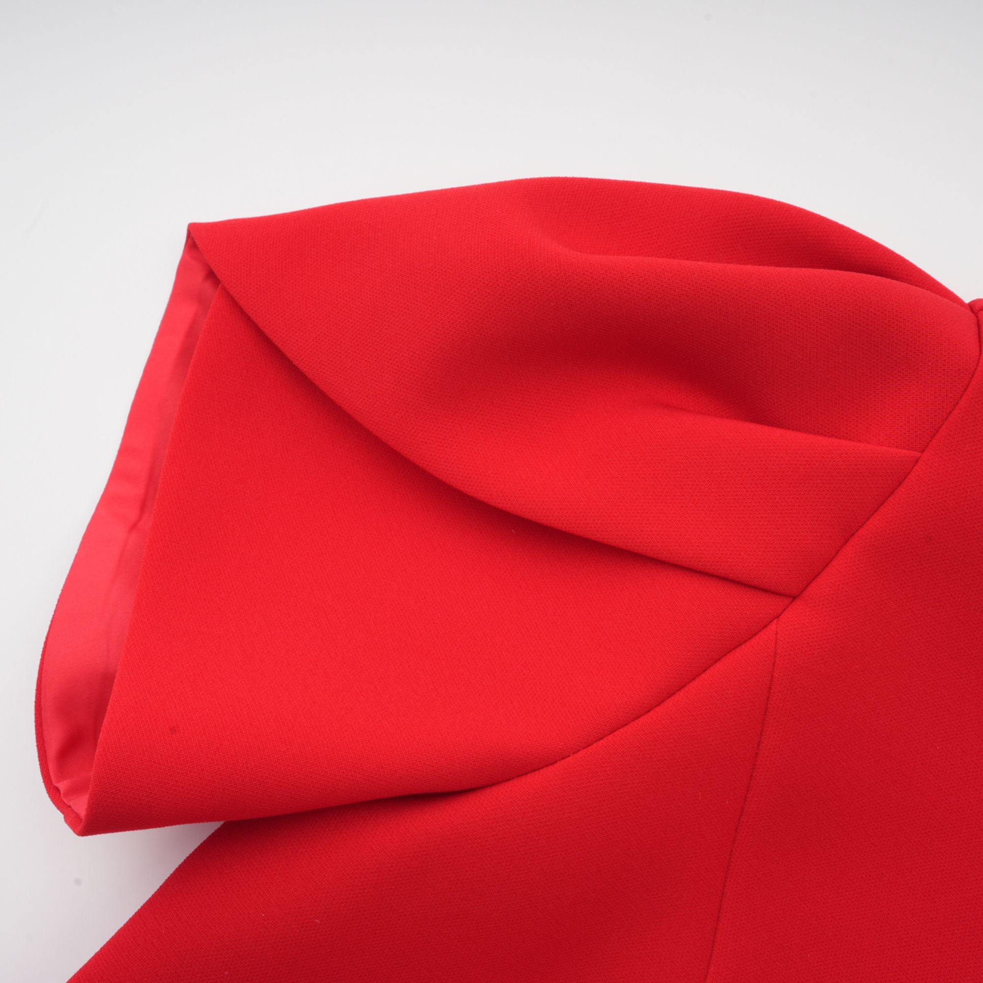 Anna red petal-sleeve cut-out bow mini dress (US Only)