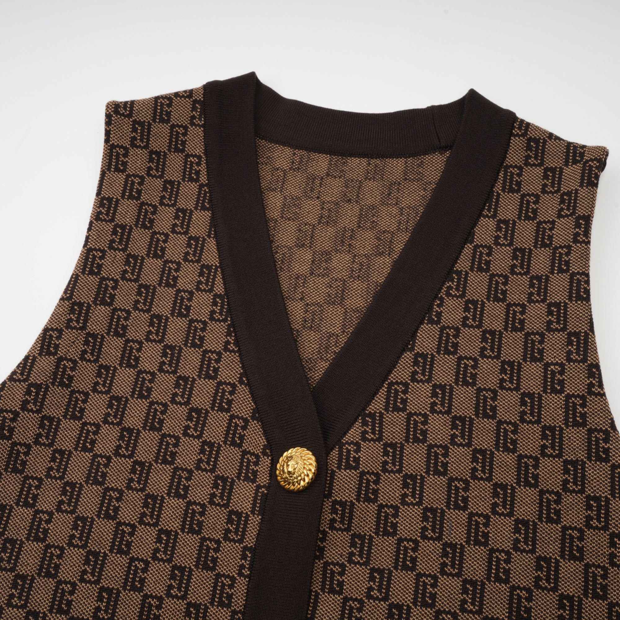 Cyrielle monogram-jacquard top & trousers matching set