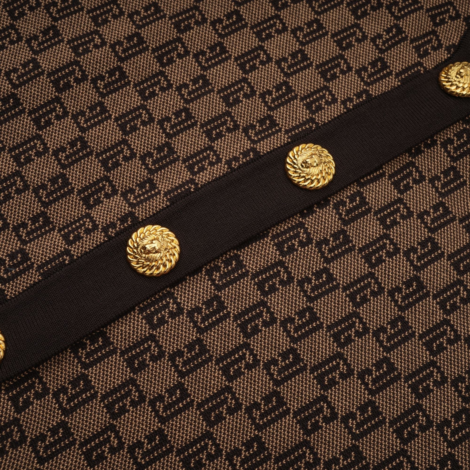 Cyrielle monogram-jacquard top & trousers matching set