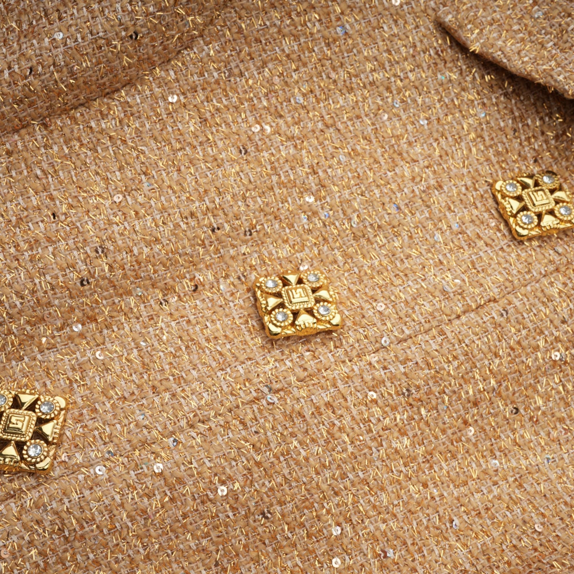 Morgane tweed long-sleeve mini dress
