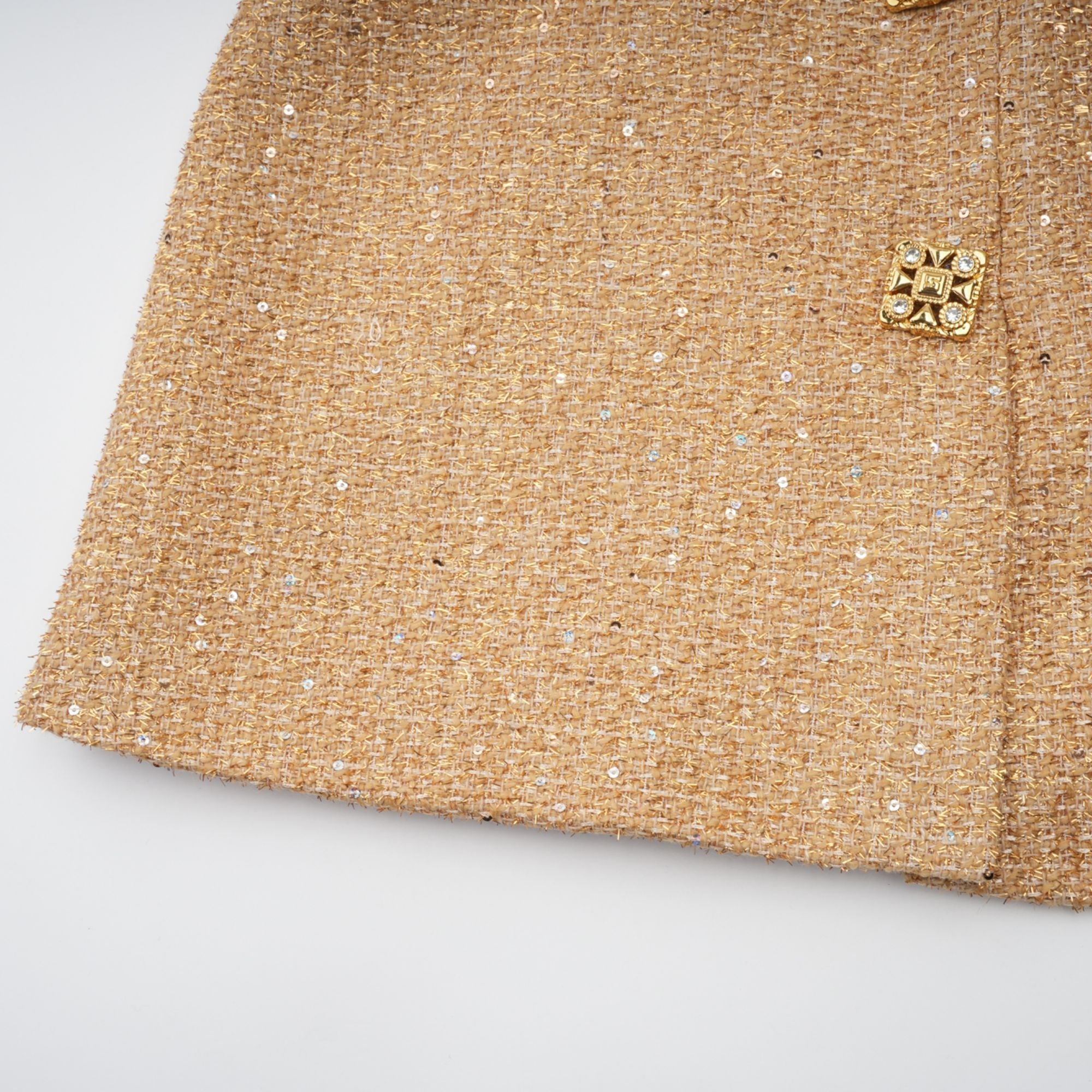 Morgane tweed long-sleeve mini dress