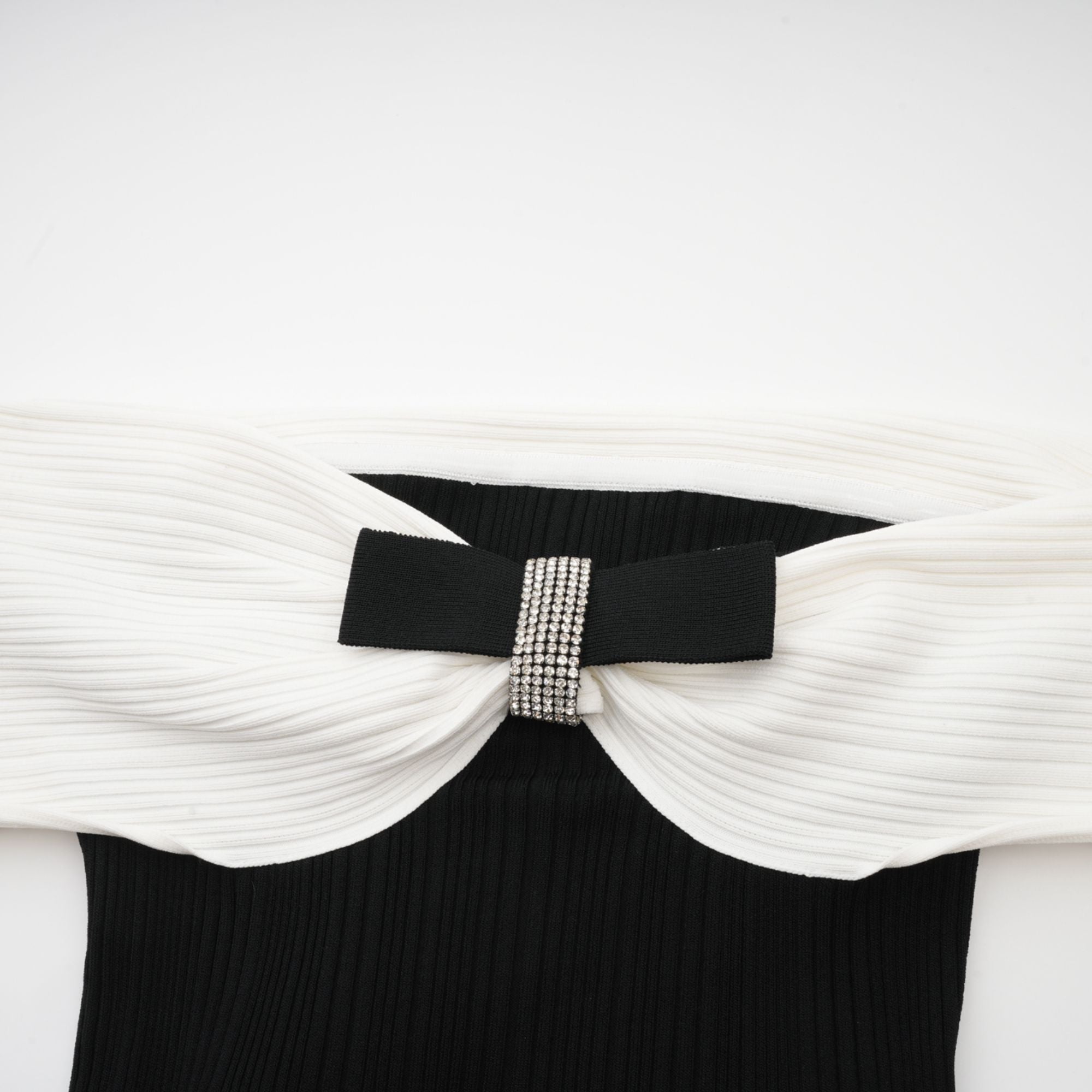 Angèle black off-shoulder knitted mini dress (Final Sale-US Only)