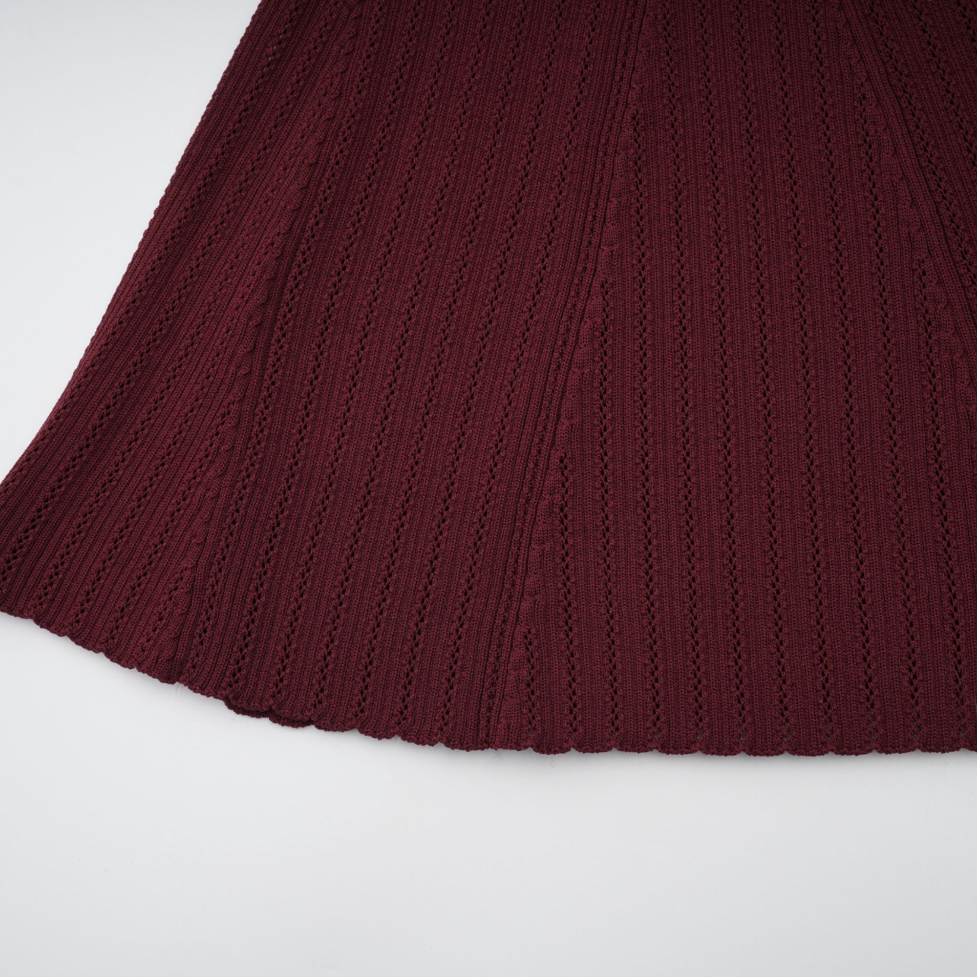 Corrine red ruffled knit top & skirt matching set (Final Sale)