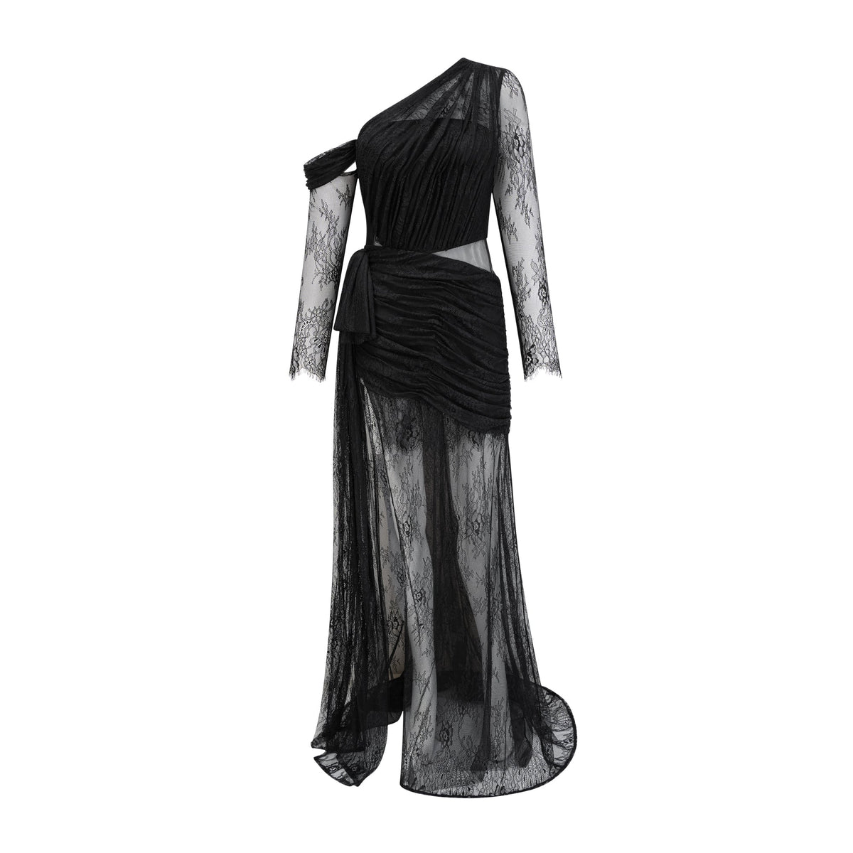 Jeanne black one-shoulder cut-out maxi dress (Final Sale-US Only)