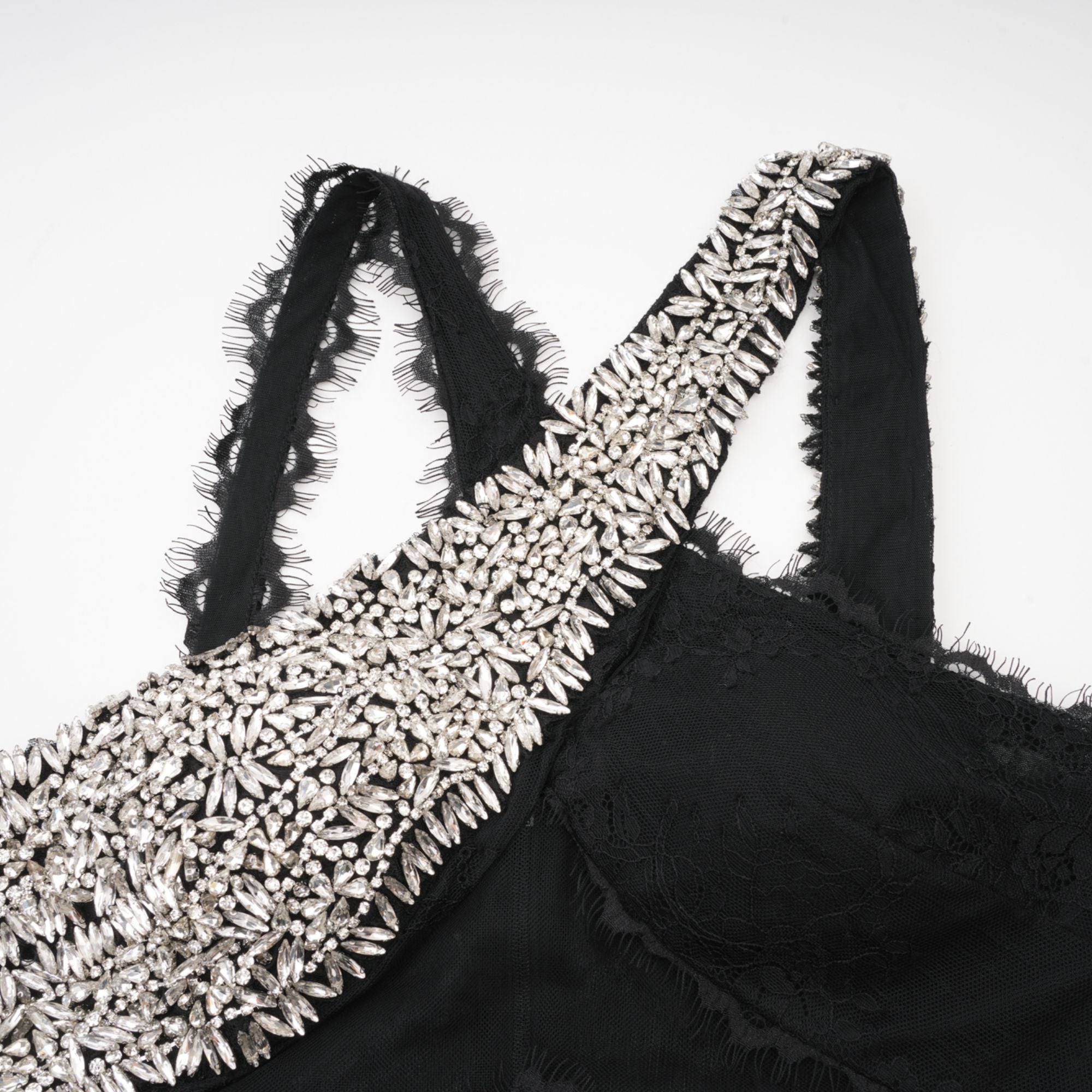 Irène black crossover crystal-embellished maxi dress (Final Sale-US Only)