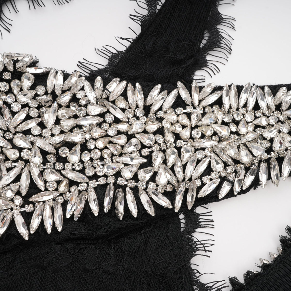Irène black crossover crystal-embellished maxi dress (Final Sale-US Only)