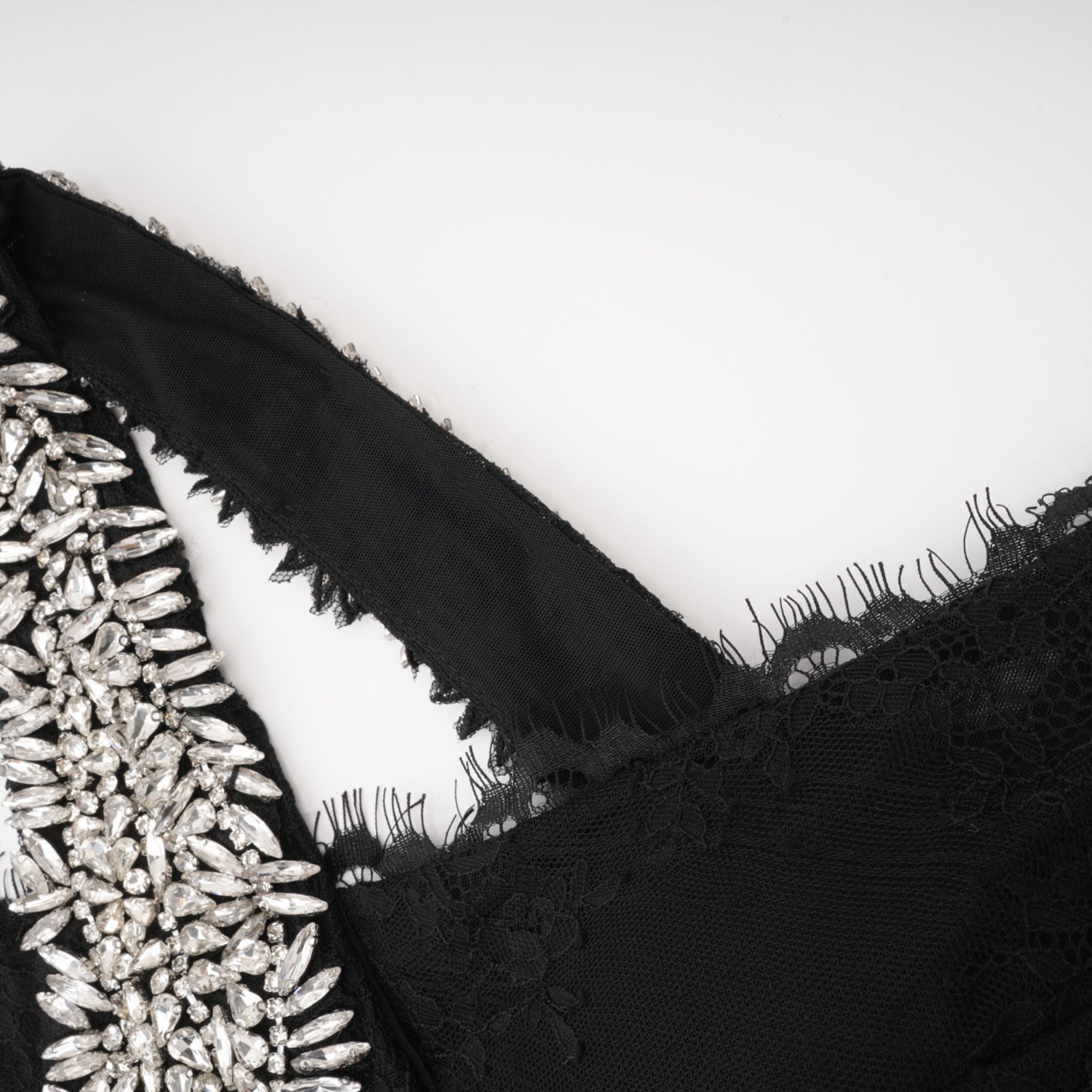 Irène black crossover crystal-embellished maxi dress (Final Sale-US Only)